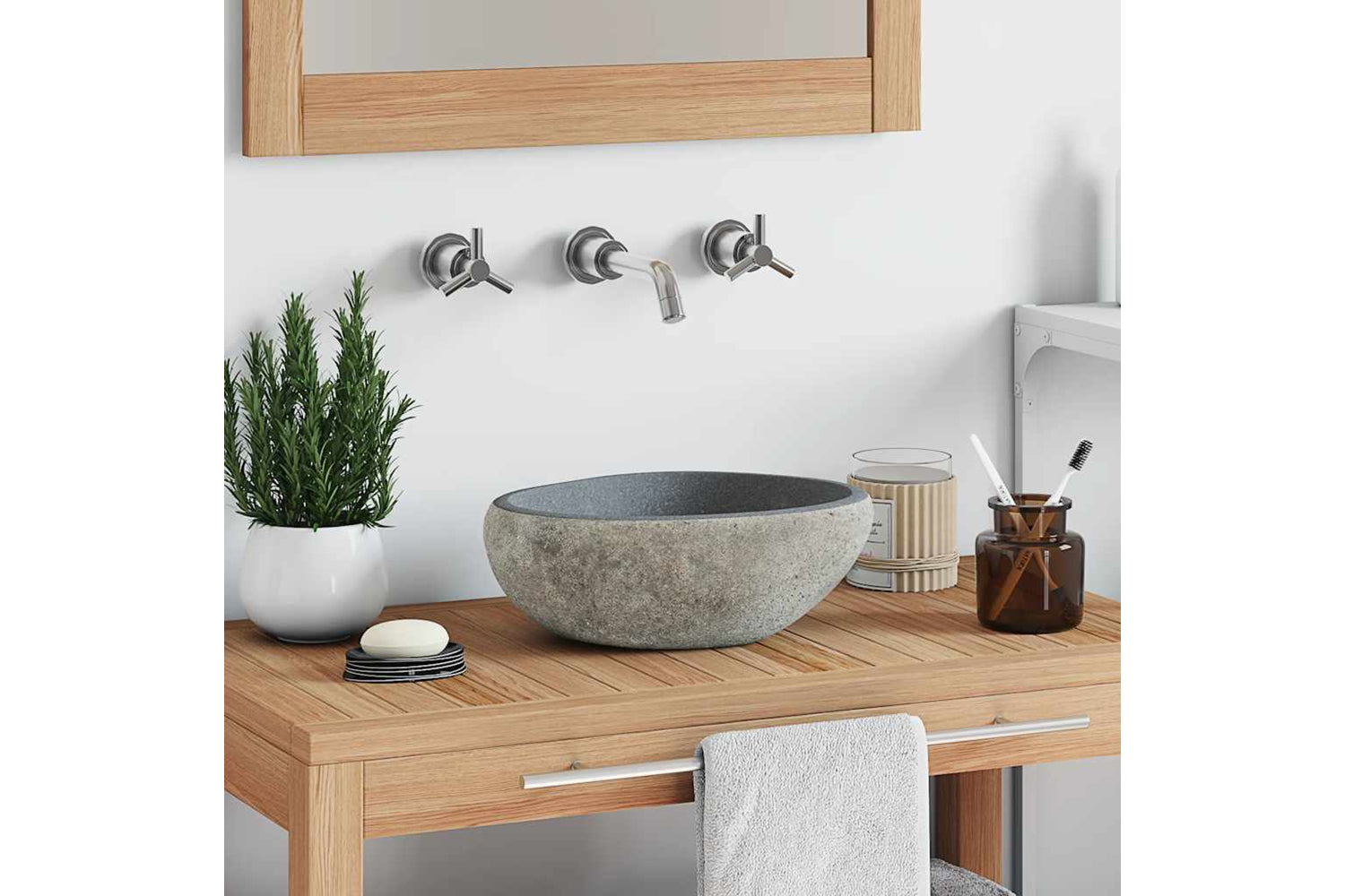 Vidaxl Basin River Stone Oval (29-38)x(24-31) Cm-2