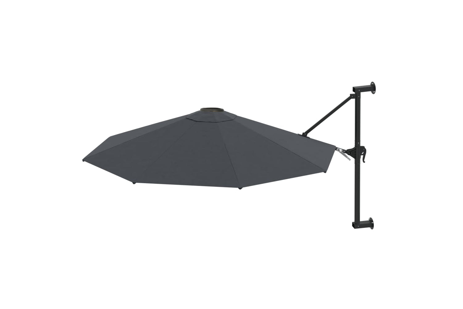 vidaXL Wall-mounted Parasol With Metal Pole 300cm Anthracite-2