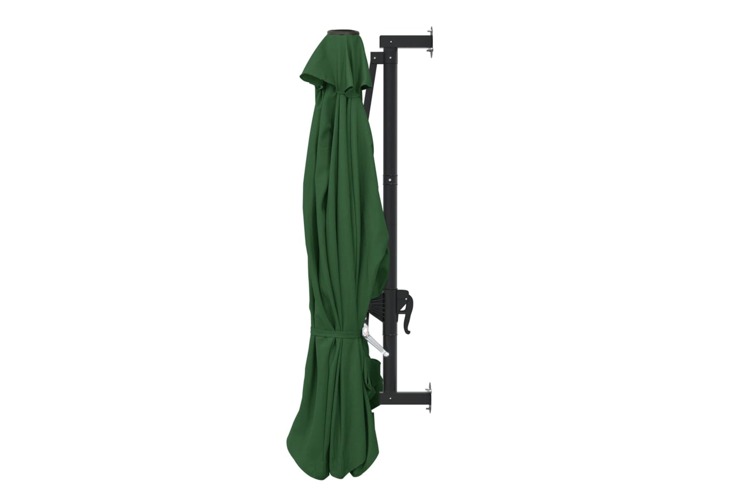 vidaXL Wall-mounted Parasol With Metal Pole 300cm Green-5
