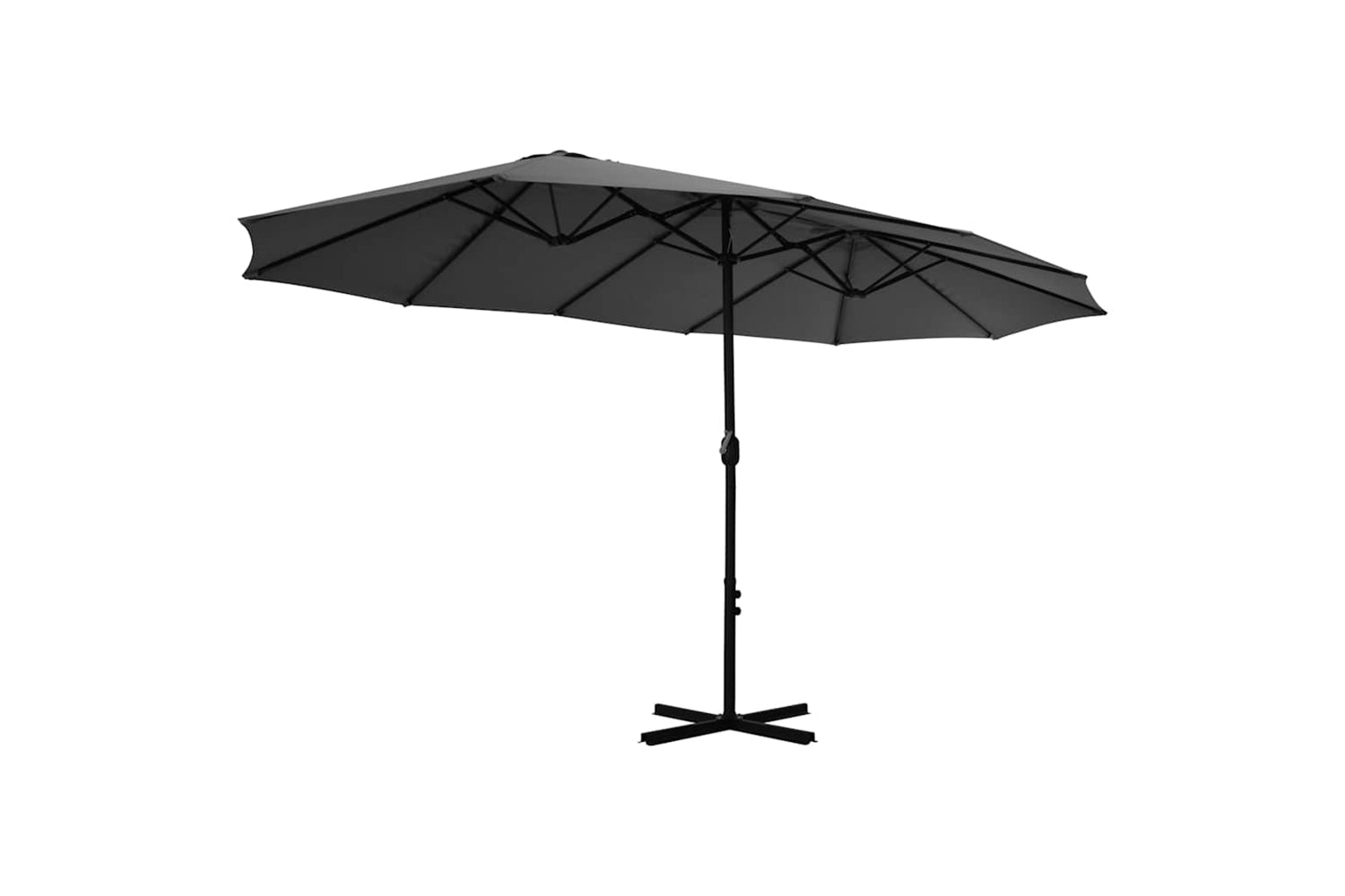 vidaXL 44869 Outdoor Parasol With Aluminium Pole 460x270cm Anthracite-4
