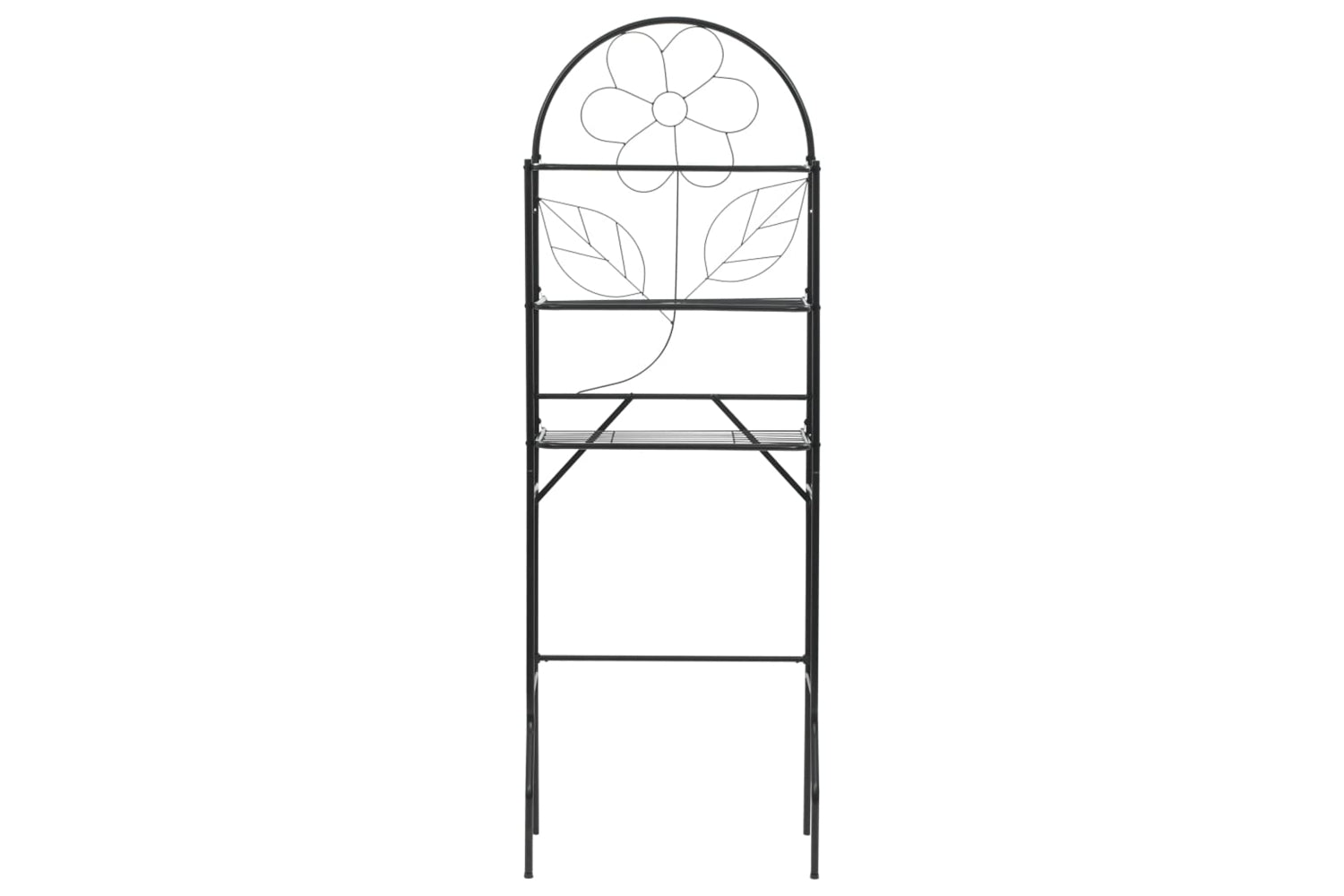 vidaXL 246722 Toilet Rack Black 60x33x174cm-2