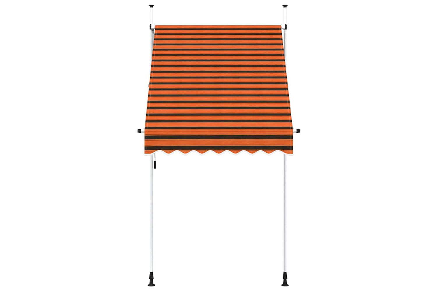 vidaXL 145835 Manual Retractable Awning 150cm Orange And Brown-2