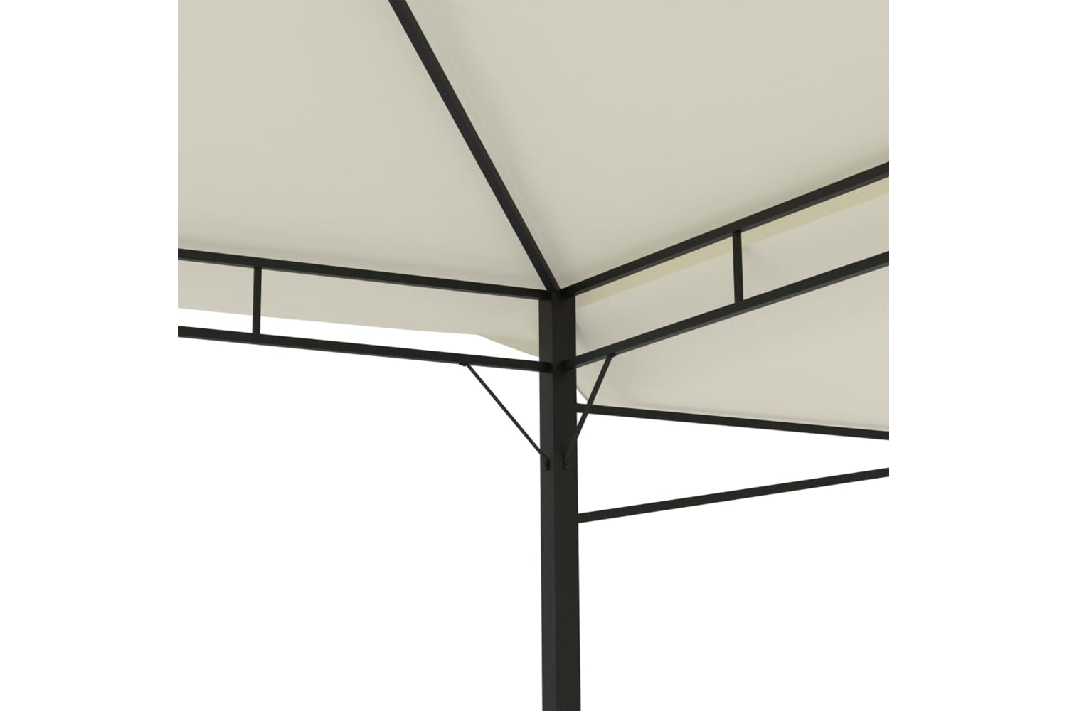 Vidaxl 48003 Gazebo With Double Extended Roofs 3x3x2.75 M Cream 180 G/mâ²-7