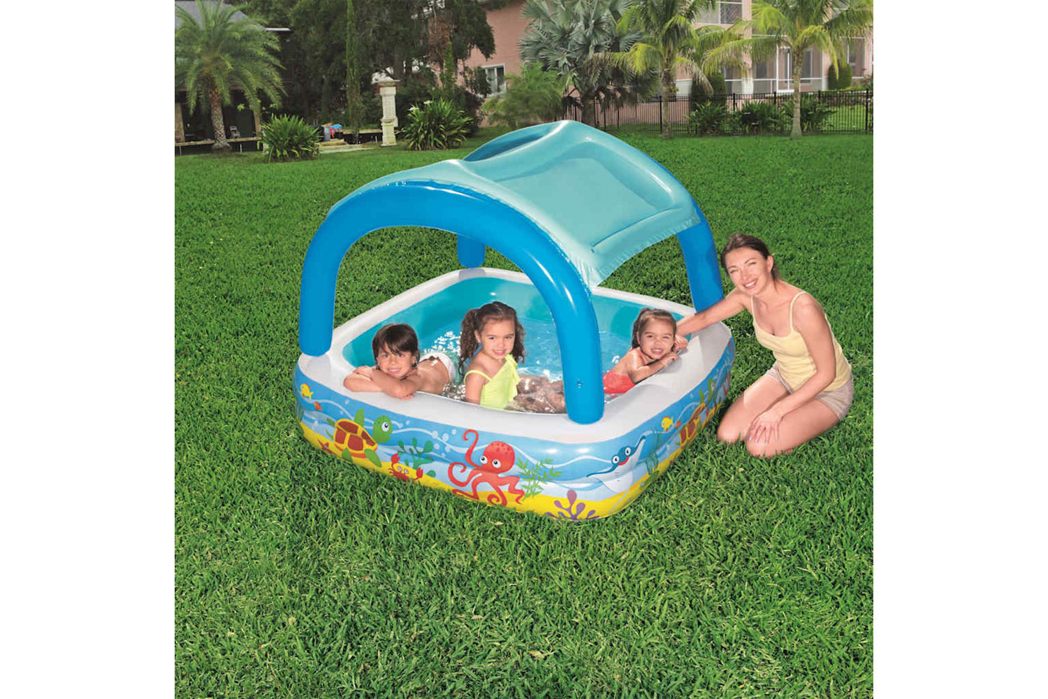 Bestway 91619 Canopy Play Pool Blue 140x140x114 Cm 52192-2