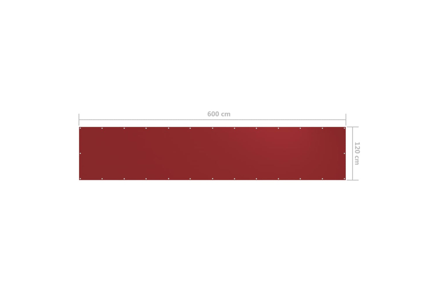 vidaXL 135043 Balcony Screen Red 120x600cm Oxford Fabric-5
