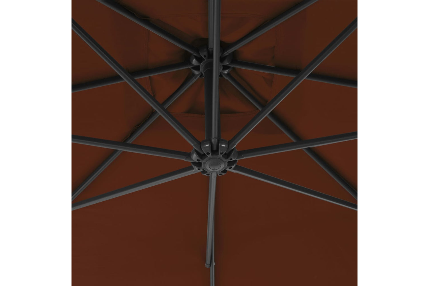 vidaXL 312507 Cantilever Umbrella With Steel Pole 300cm Terracotta-5