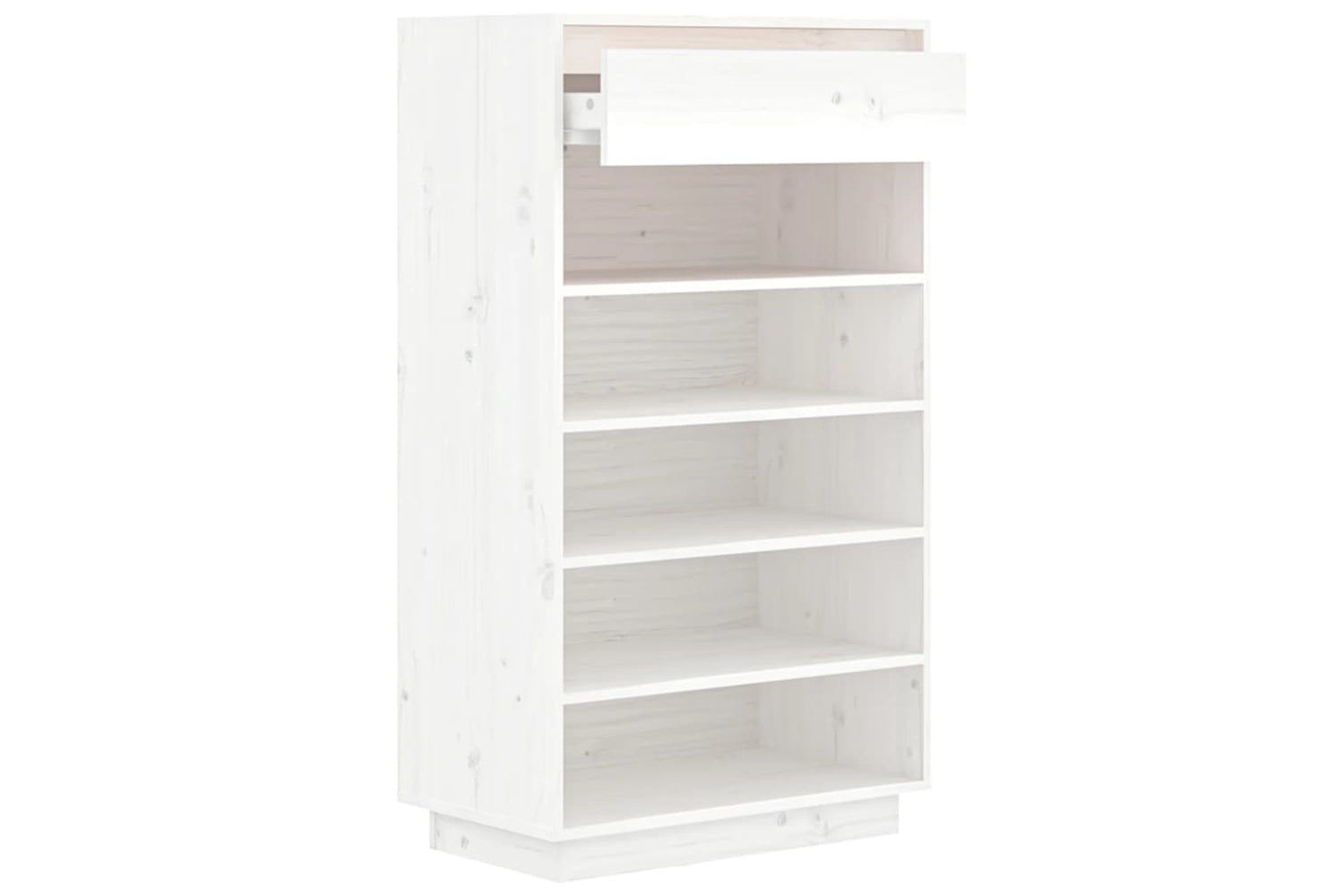 vidaXL 813551 Shoe Cabinet White 60x34x105cm Solid Wood Pine-5