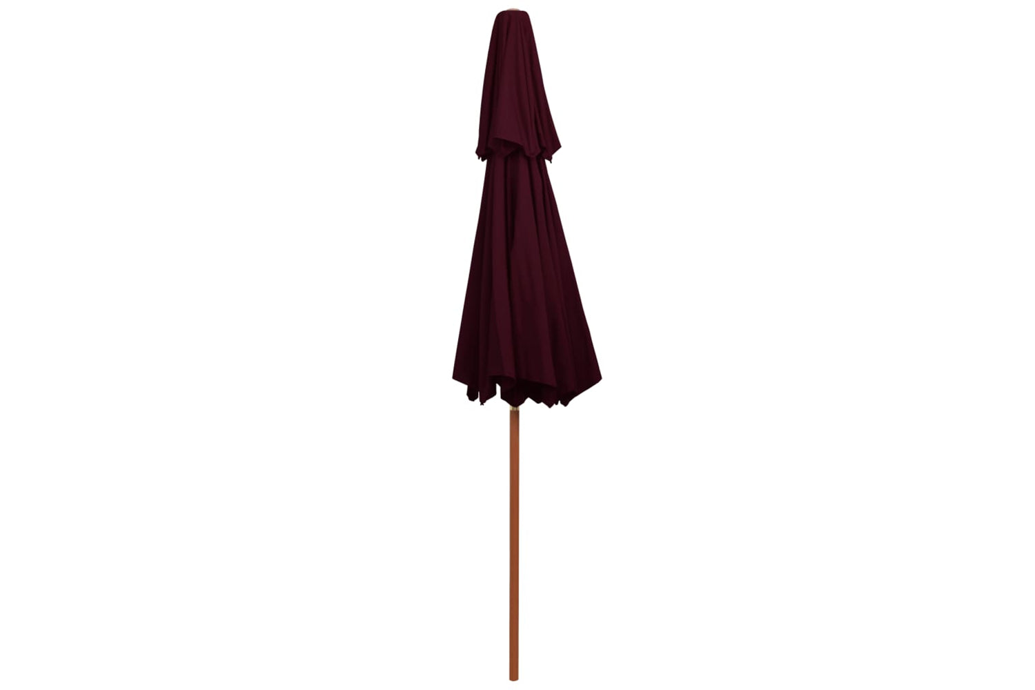 vidaXL 313764 Double Decker Parasol With Wooden Pole Bordeaux Red 270cm-4