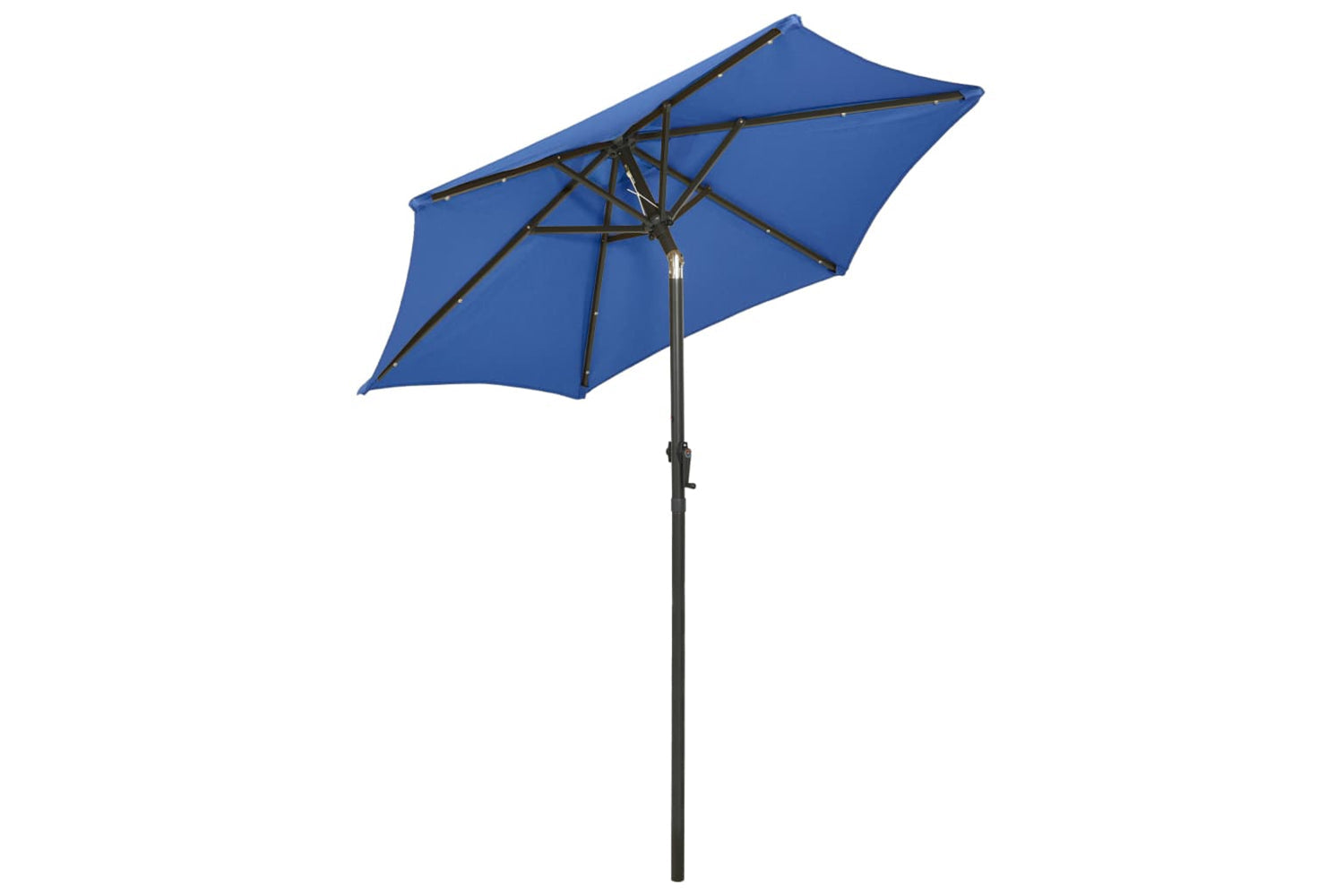 Vidaxl 313564 Parasol With Led Lights Azure Blue 200x211 Cm Aluminium-4