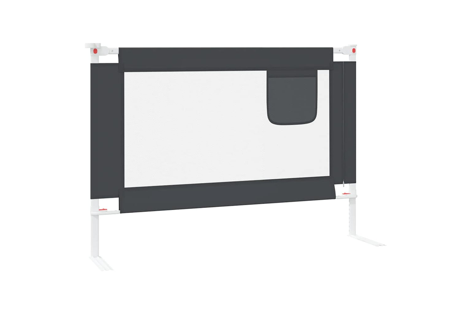Vidaxl Toddler Safety Bed Rail Dark Grey 90x25 Cm Fabric-4