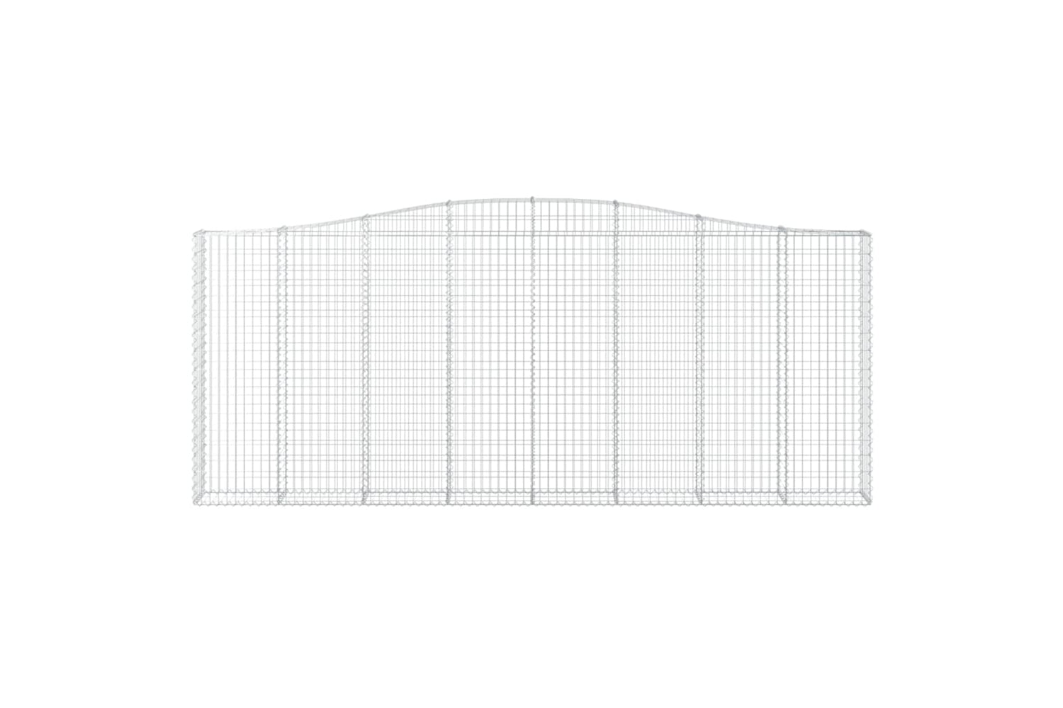 vidaXL 3145865 Arched Gabion Baskets 2 Pcs 400x30x160/180cm Galvanised Iron-3