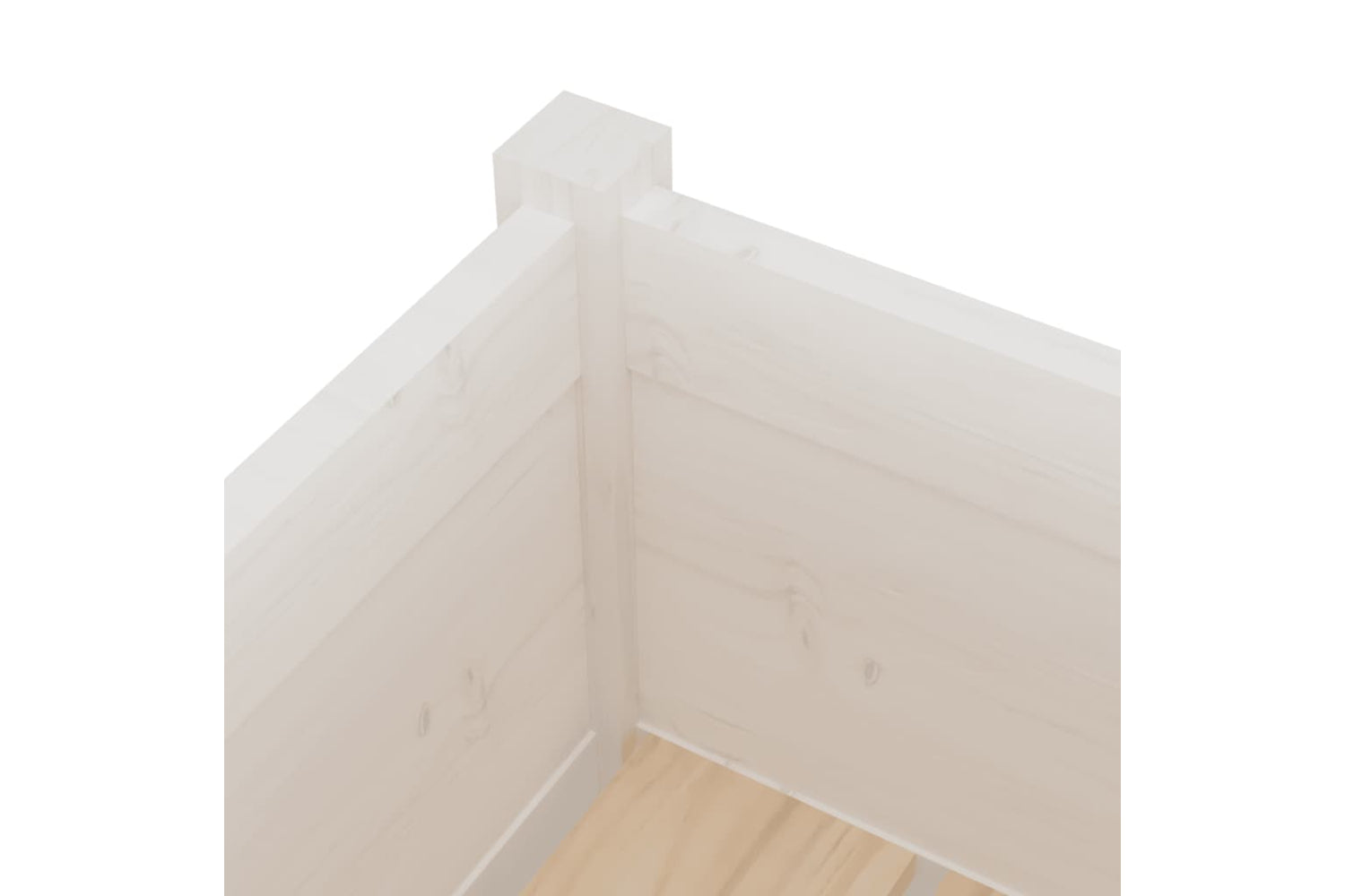 vidaXL 810812 Garden Planters 2 Pcs White 70x70x70cm Solid Pinewood-5