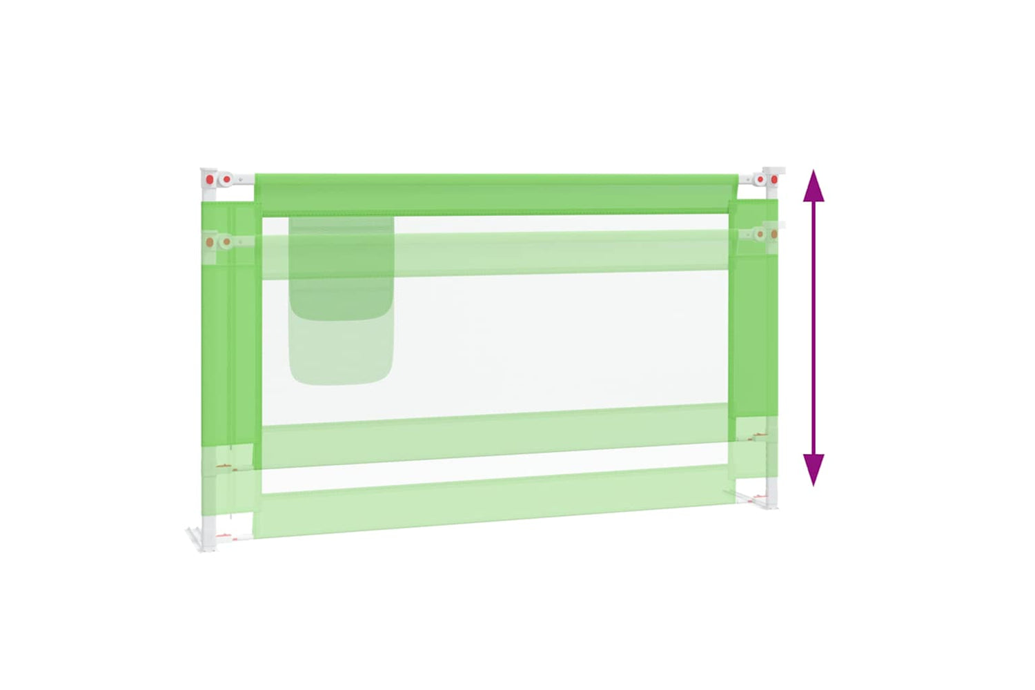 Vidaxl Toddler Safety Bed Rail Green 140x25 Cm Fabric-5