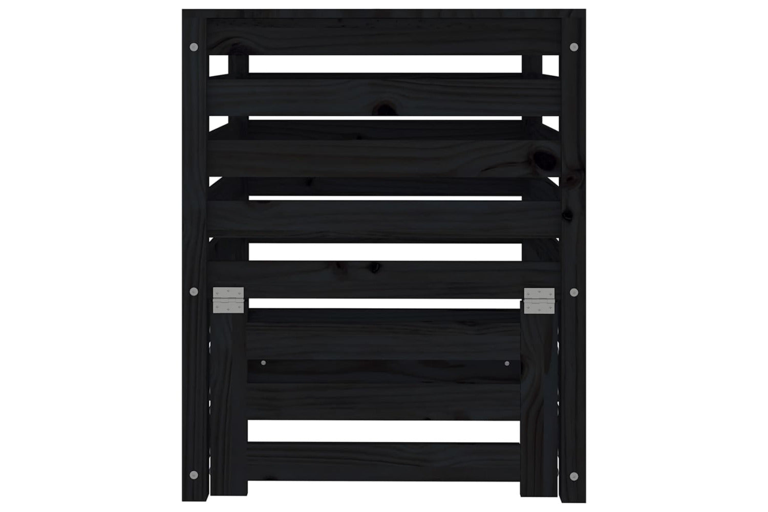 vidaXL 823812 Composter Black 63.5x63.5x77.5cm Solid Wood Pine