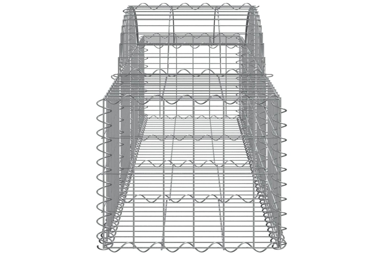 vidaXL 3146264 Arched Gabion Baskets 9 Pcs 200x50x40/60cm Galvanised Iron-4