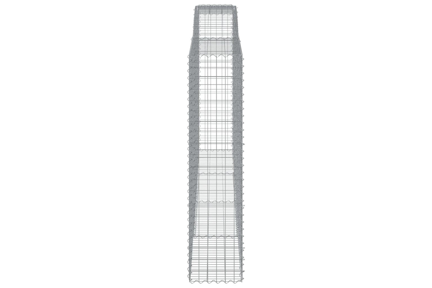 vidaXL 3147061 Arched Gabion Baskets 2 Pcs 400x50x200/220cm Galvanised Iron-4