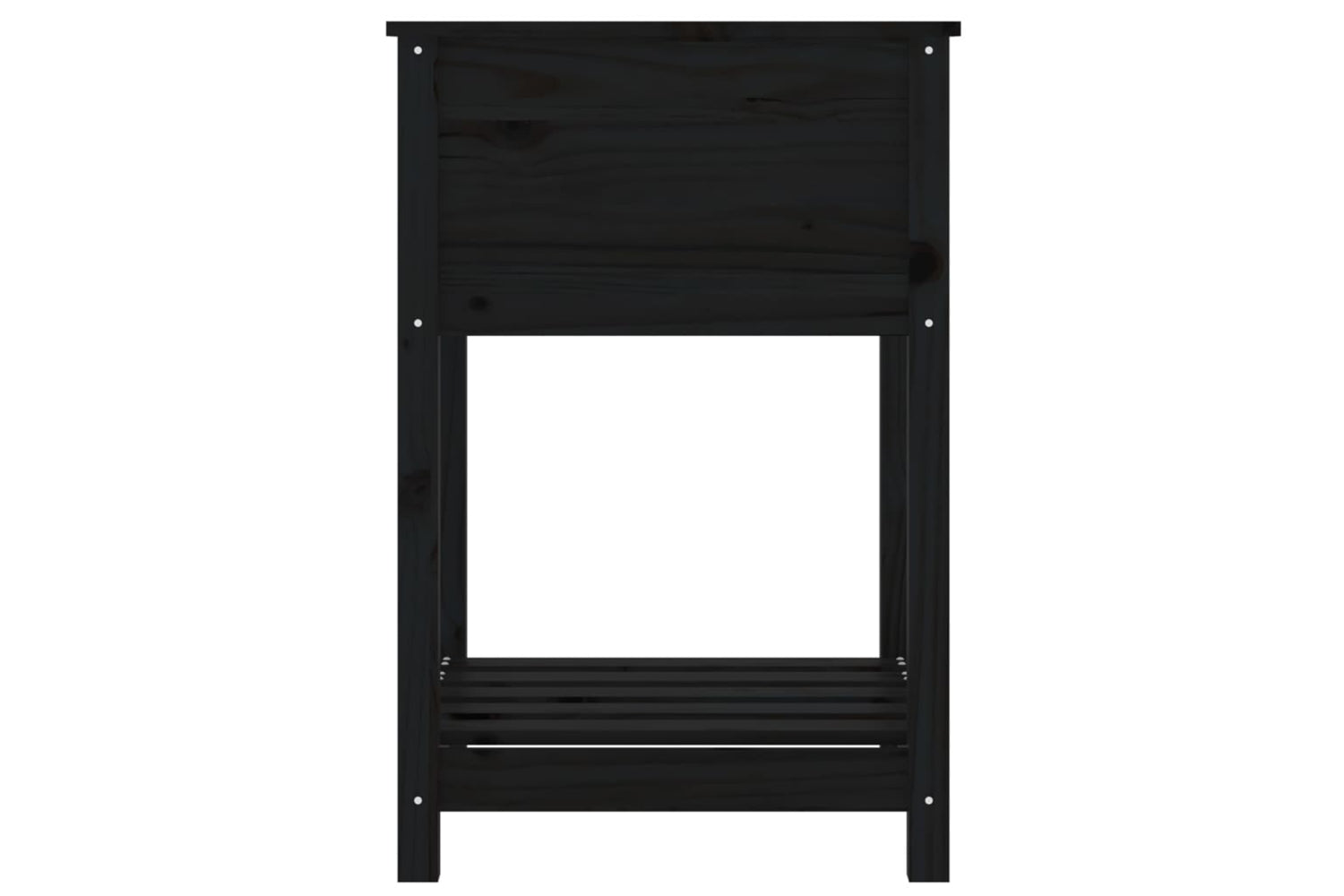 vidaXL 823777 Planter With Shelf Black 54x54x81cm Solid Wood Pine-5