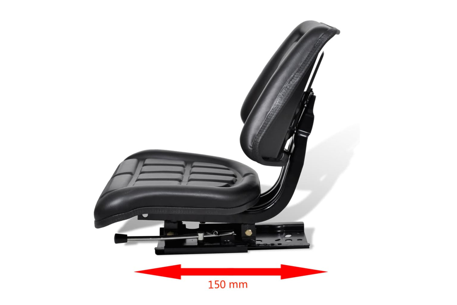 Vidaxl 210156 Tractor Seat With Backrest Black-5