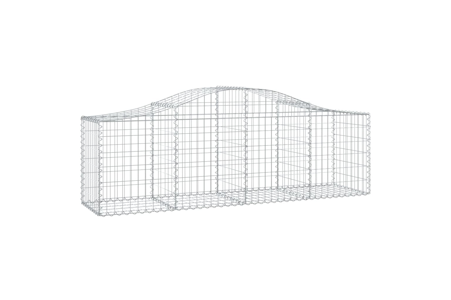 vidaXL 3145611 Arched Gabion Baskets 15 Pcs 200x50x60/80cm Galvanised Iron-2