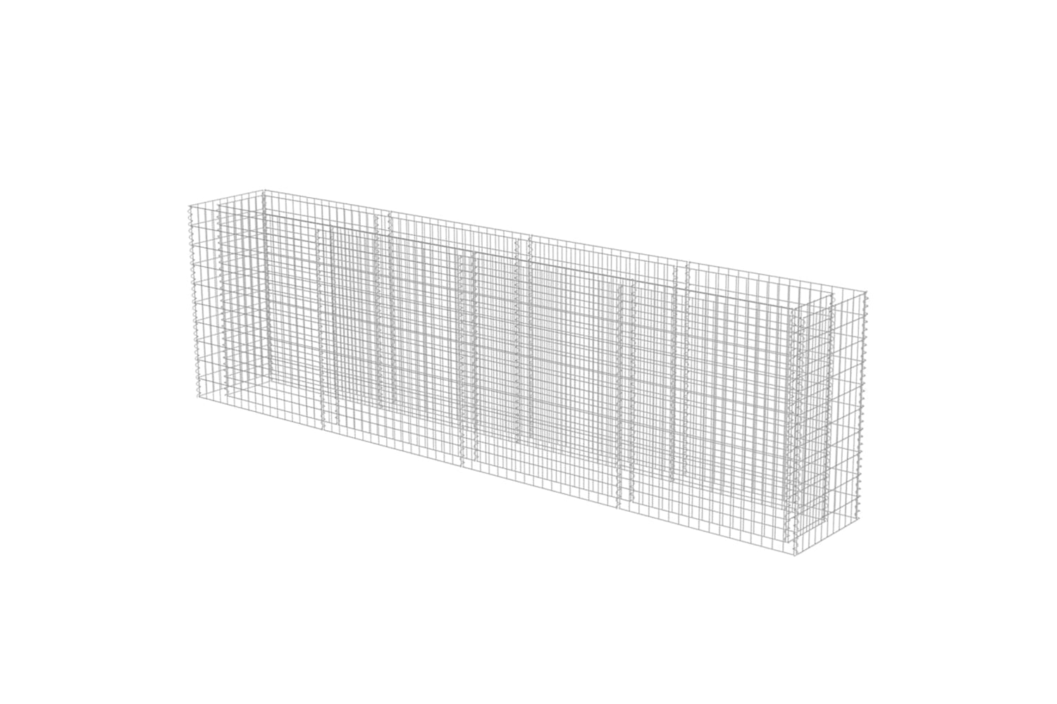 vidaXL 143560 Gabion Raised Bed Galvanised Steel 360x50x100cm-2