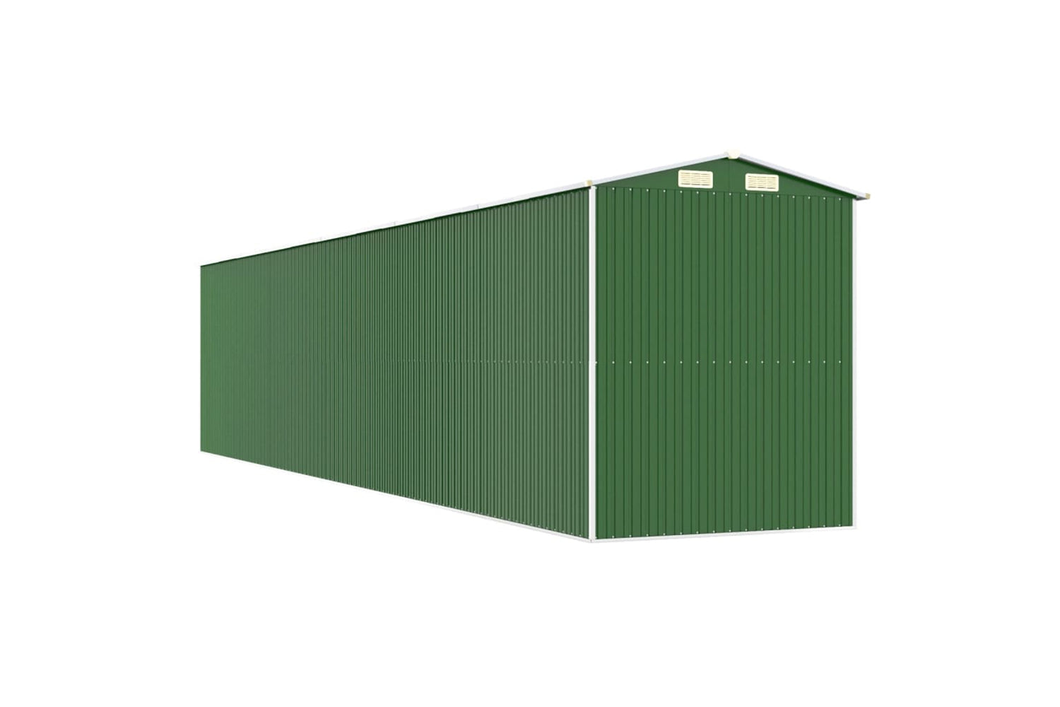 Vidaxl Garden Shed Green 192x938x223 Cm Galvanised Steel-5