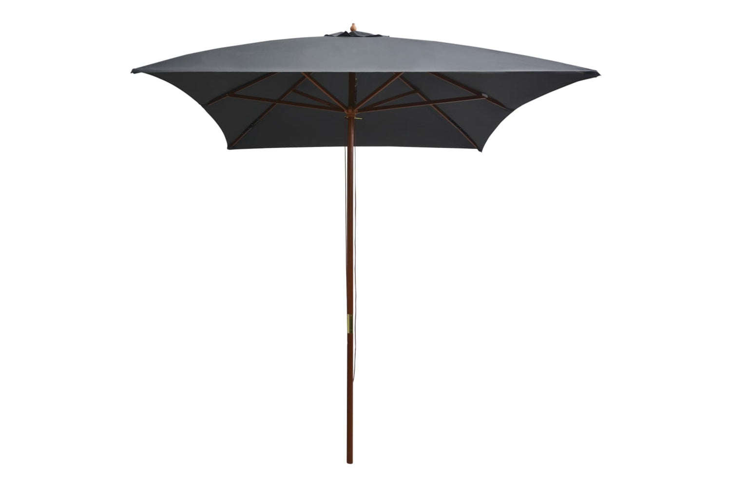 vidaXL 44513 Outdoor Parasol With Wooden Pole 200x300cm Anthracite-2