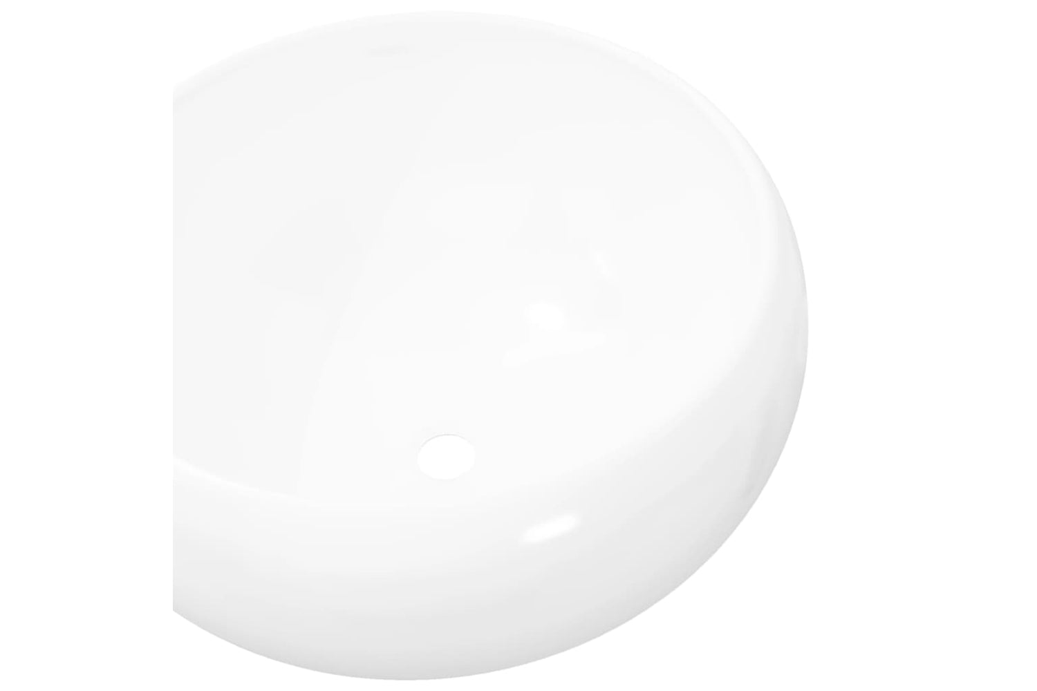 vidaXL 142340 Basin Round Ceramic White 40x15cm-3