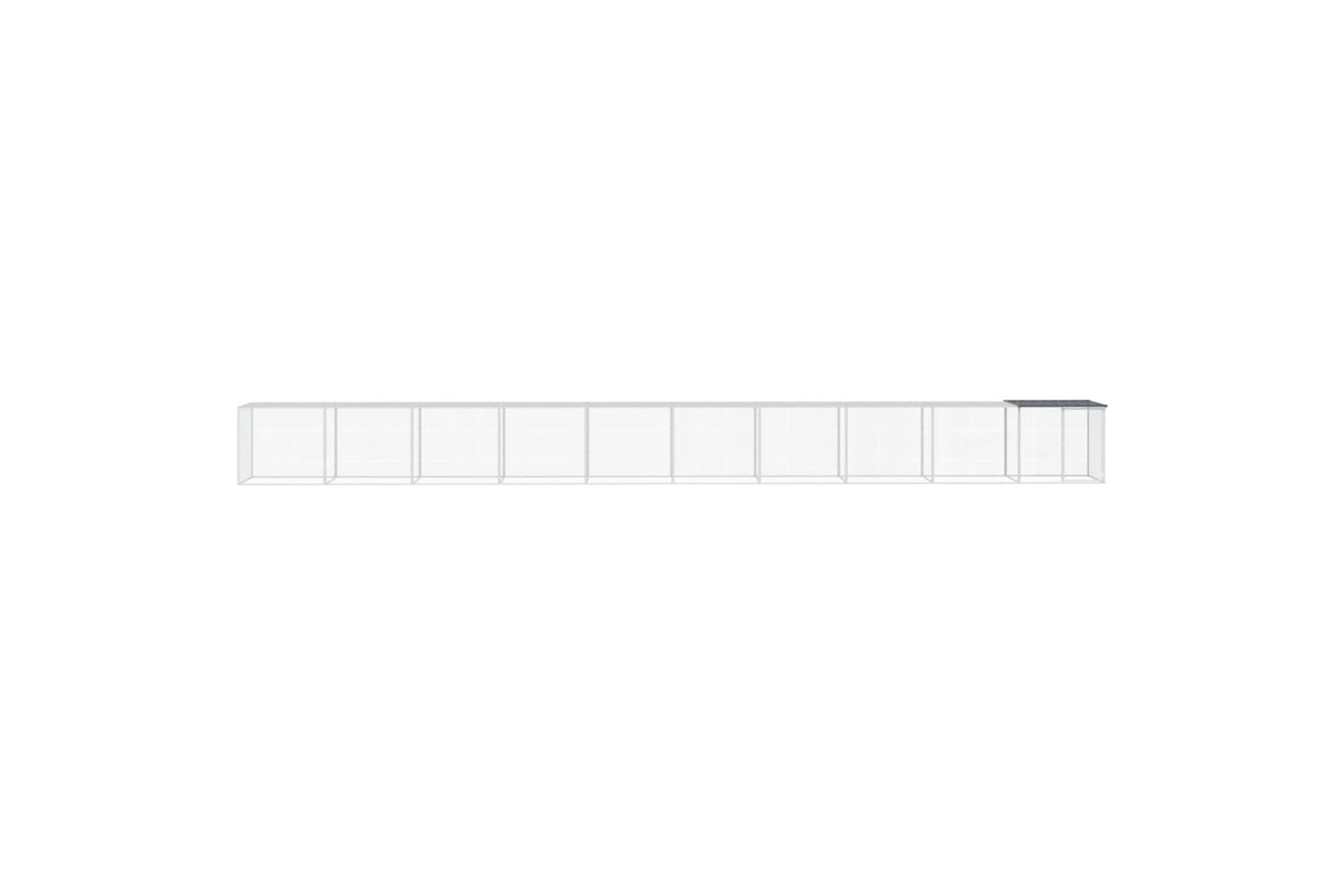 vidaXL 3189043 Chicken Cage With Roof Anthracite 1003x98x90cm Galvanised Steel-2