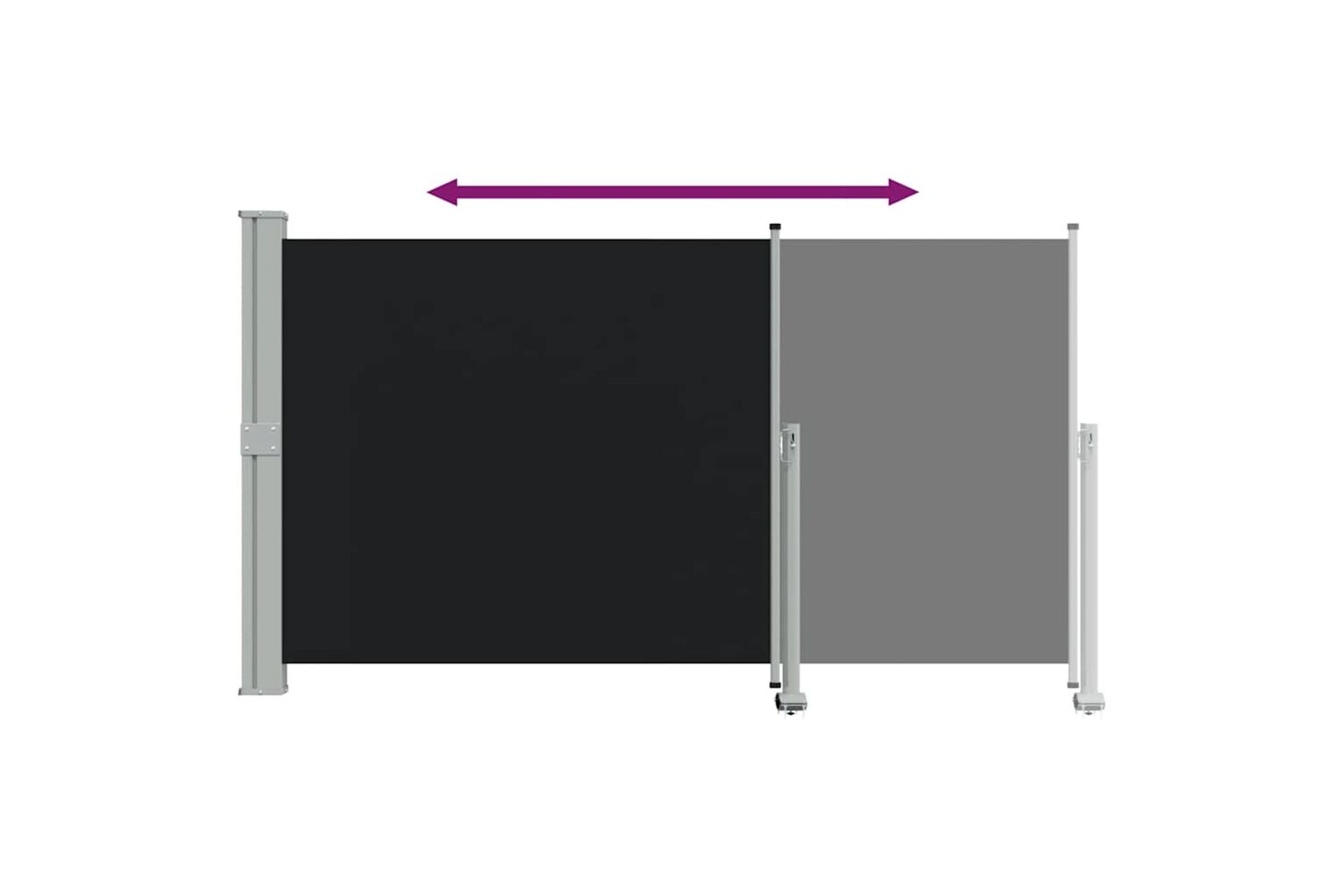 vidaXL 45190 Patio Retractable Side Awning 140 X 300cm Black-8