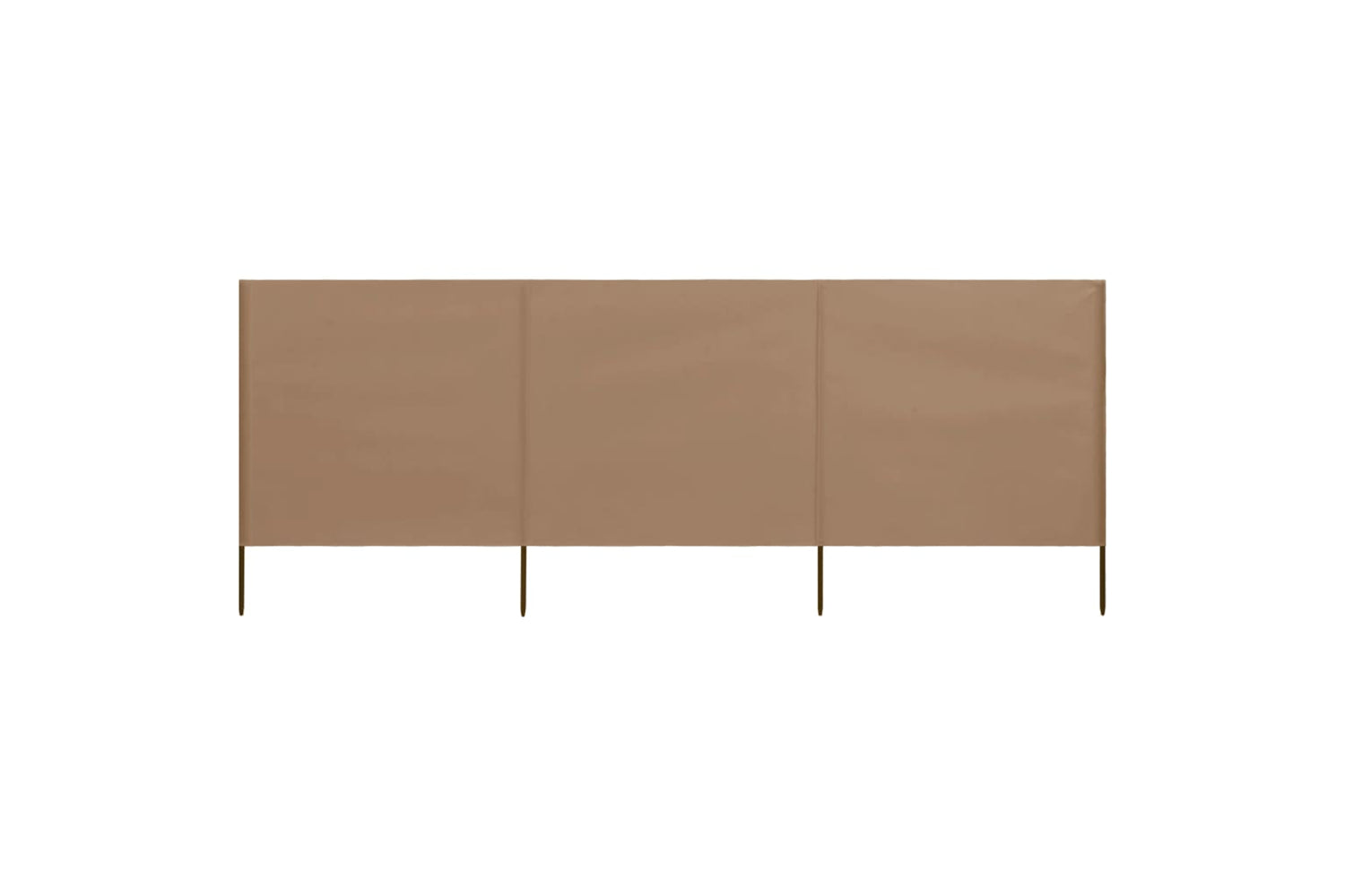 vidaXL 44542 3-panel Wind Screen Fabric 400x120cm Taupe-3