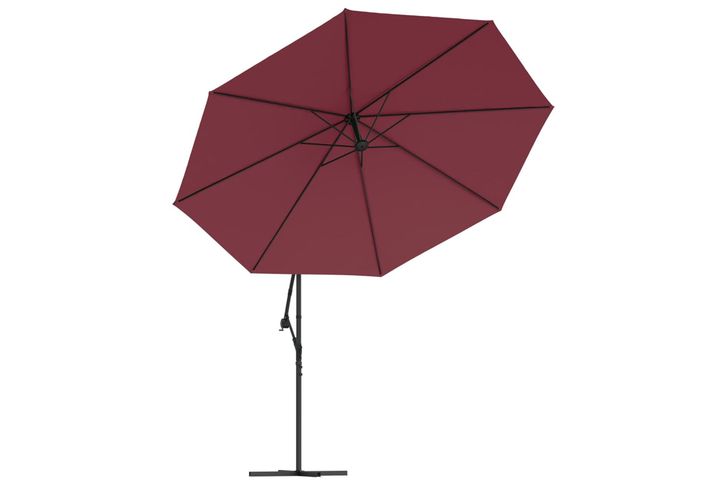 vidaXL 44507 Cantilever Umbrella With Aluminium Pole 350cm Bordeaux Red-3