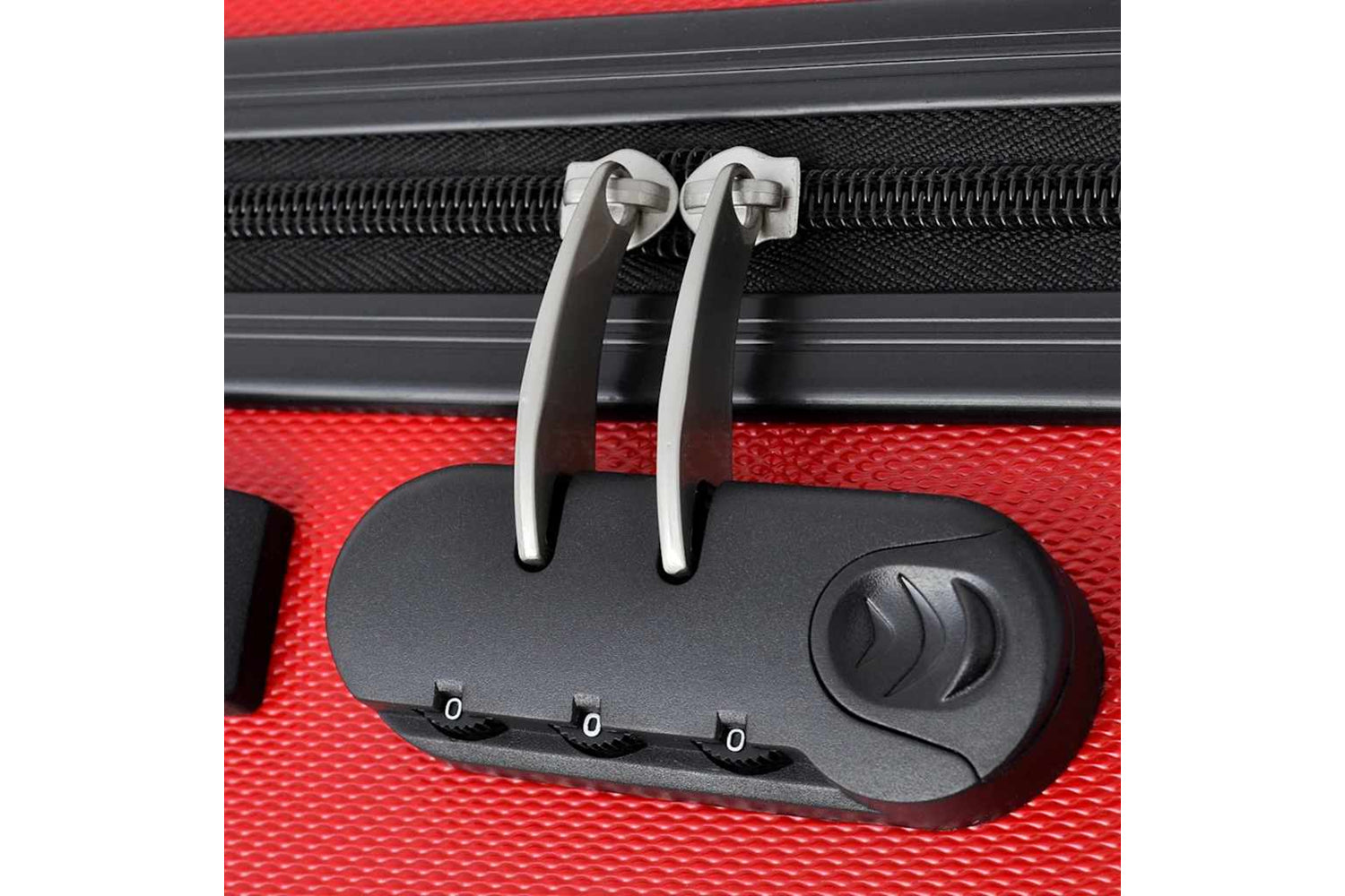 vidaXL 91143 Three Piece Hardcase Trolley Set Red 45.5/55/66cm-5