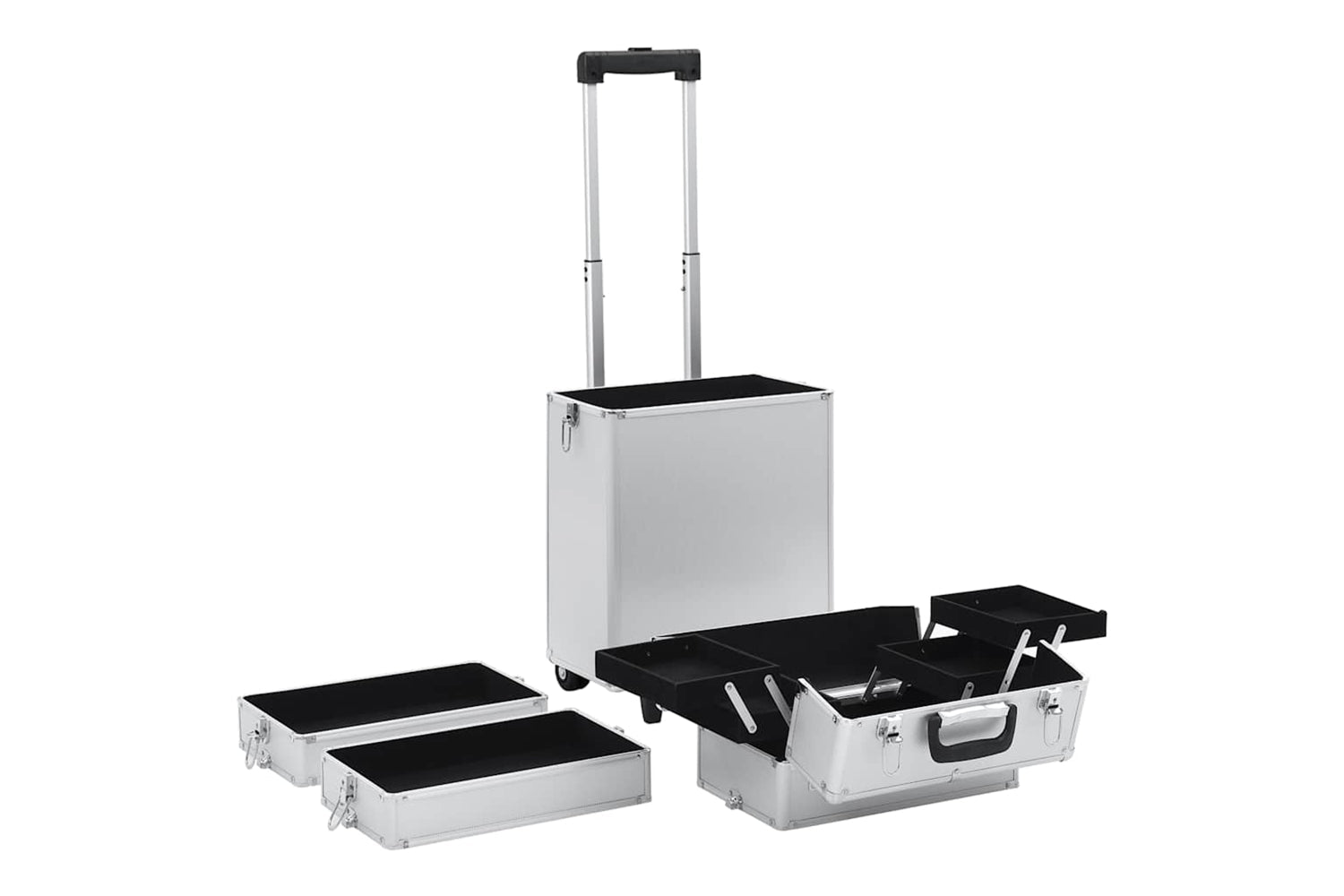 Vidaxl - 91814 Make-up Trolley Aluminium Silver-5