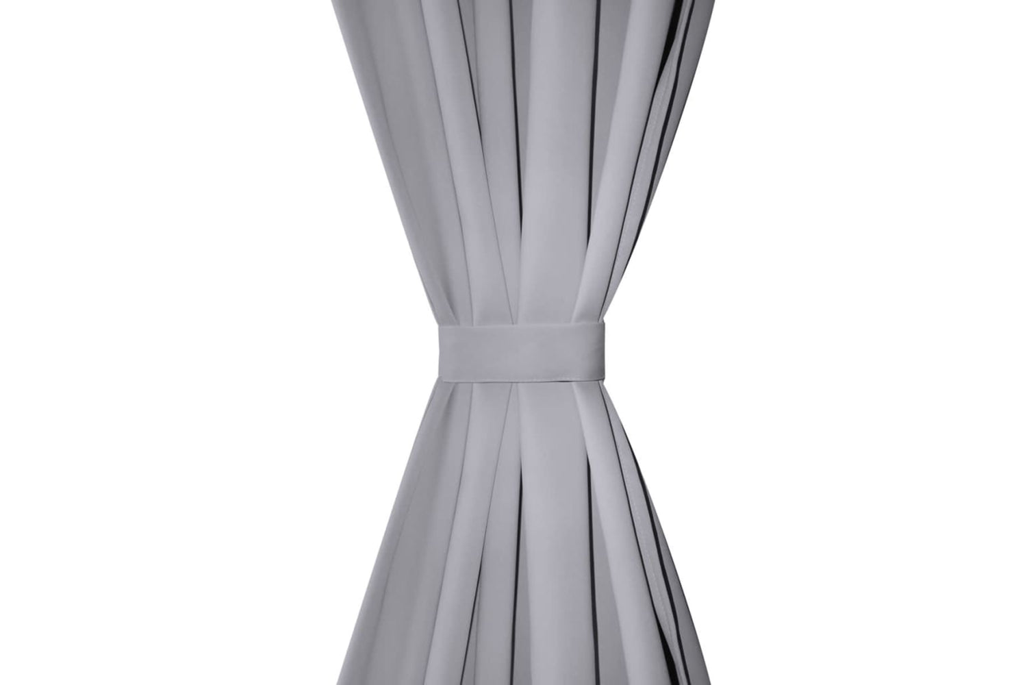 vidaXL 130375 2 Pcs Grey Blackout Curtains With Metal Rings 135 X 245cm-3