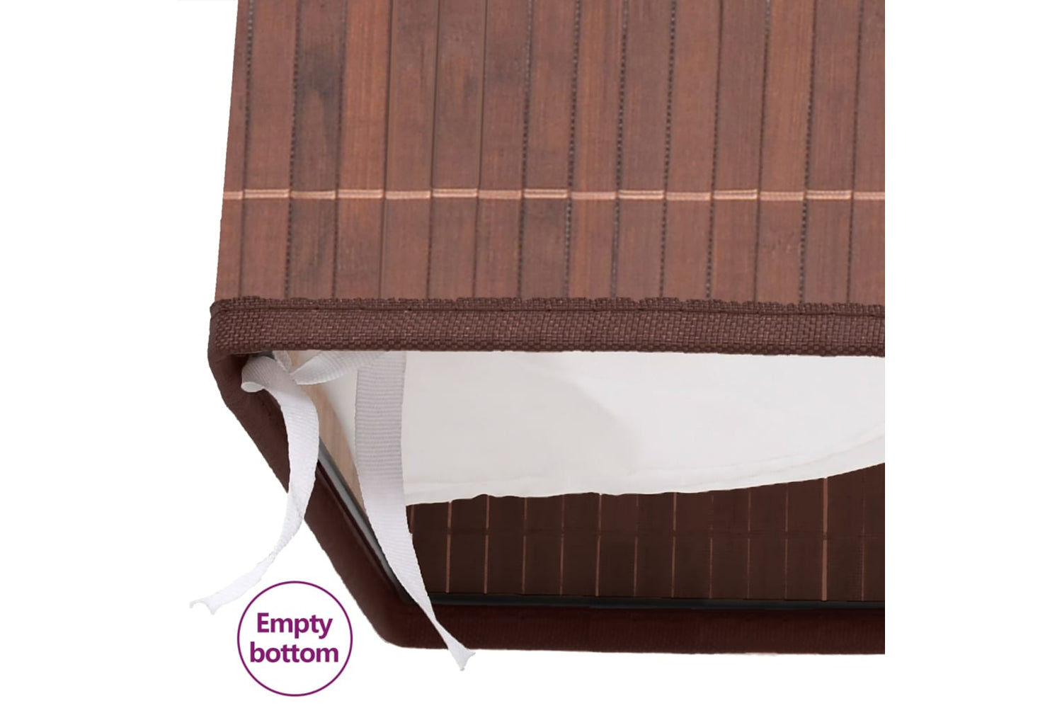 Vidaxl 245579 Bamboo Laundry Bin Rectangular Brown-7