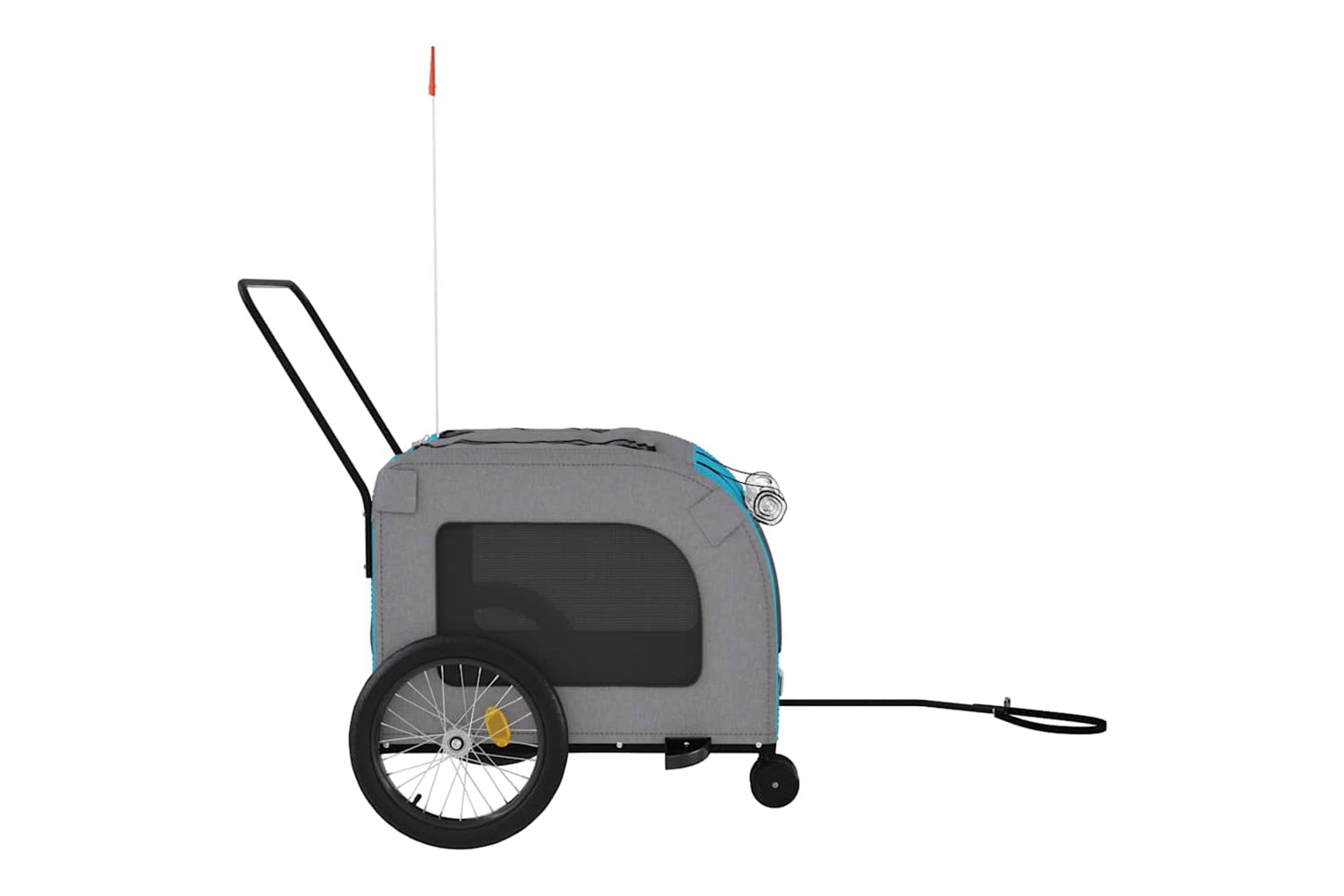 Vidaxl 93862 Pet Bike Trailer Blue And Grey Oxford Fabric And Iron-5