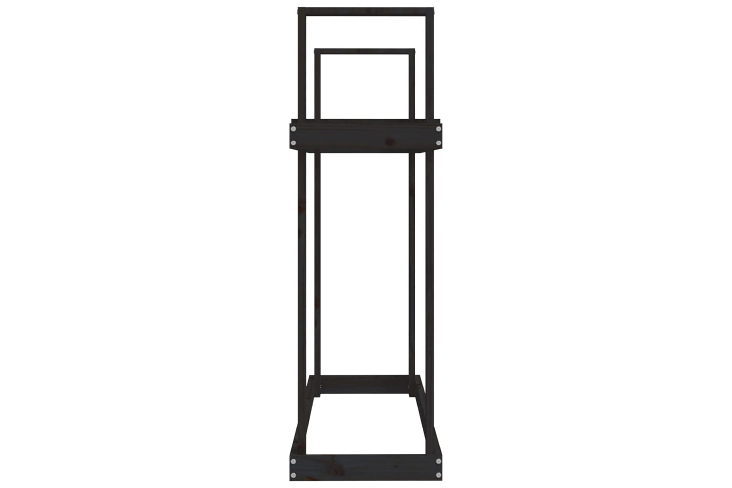 vidaXL 823861 Firewood Rack Black 110x35x108.5cm Solid Wood Pine-5