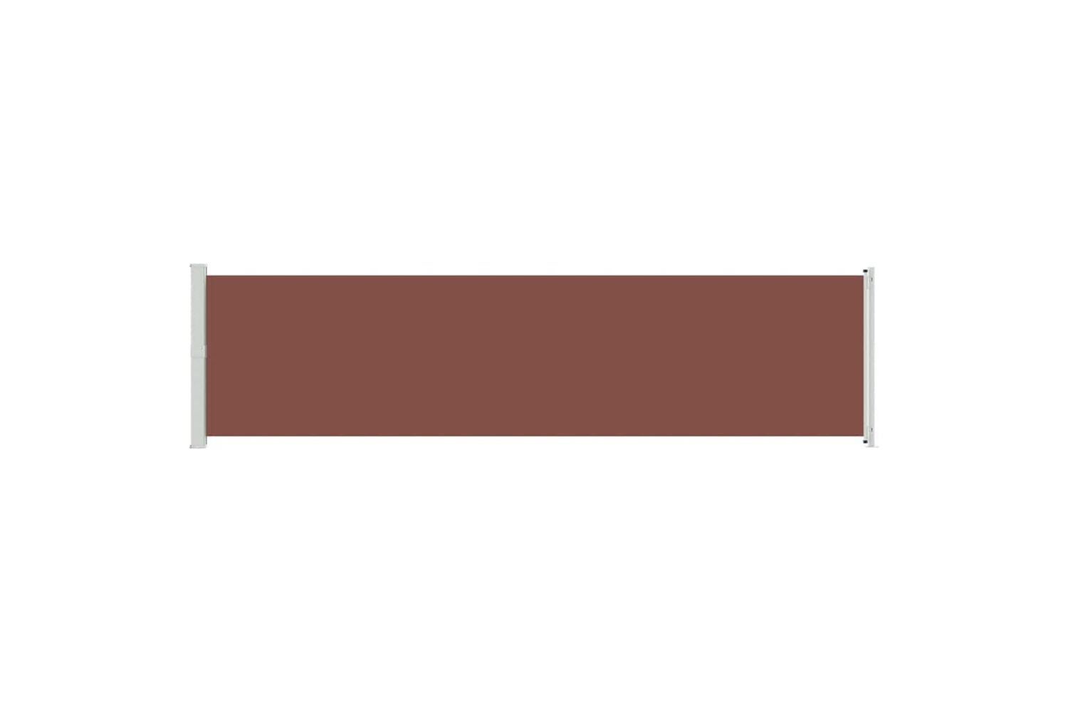 vidaXL Patio Retractable Side Awning 600x160cm Brown-3
