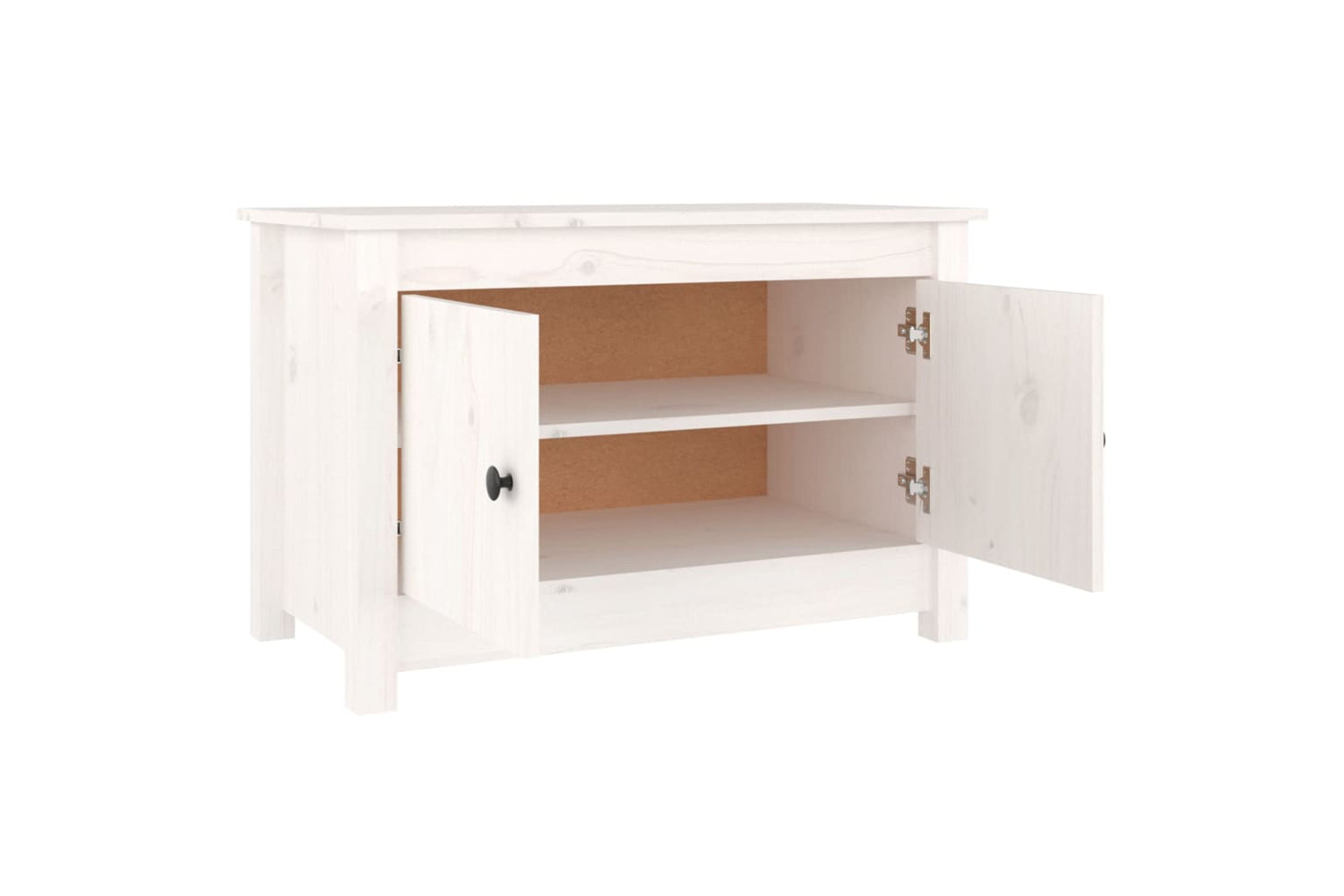 vidaXL 813780 Shoe Cabinet White 70x38x45.5cm Solid Wood Pine-5