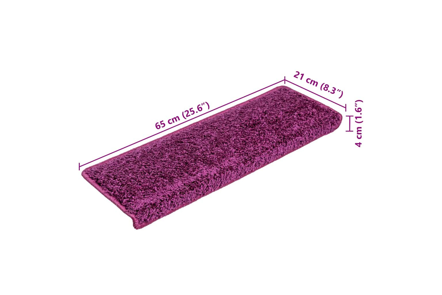 vidaXL 149825 Stair Mats 10 Pcs 65x21x4cm Violet-9