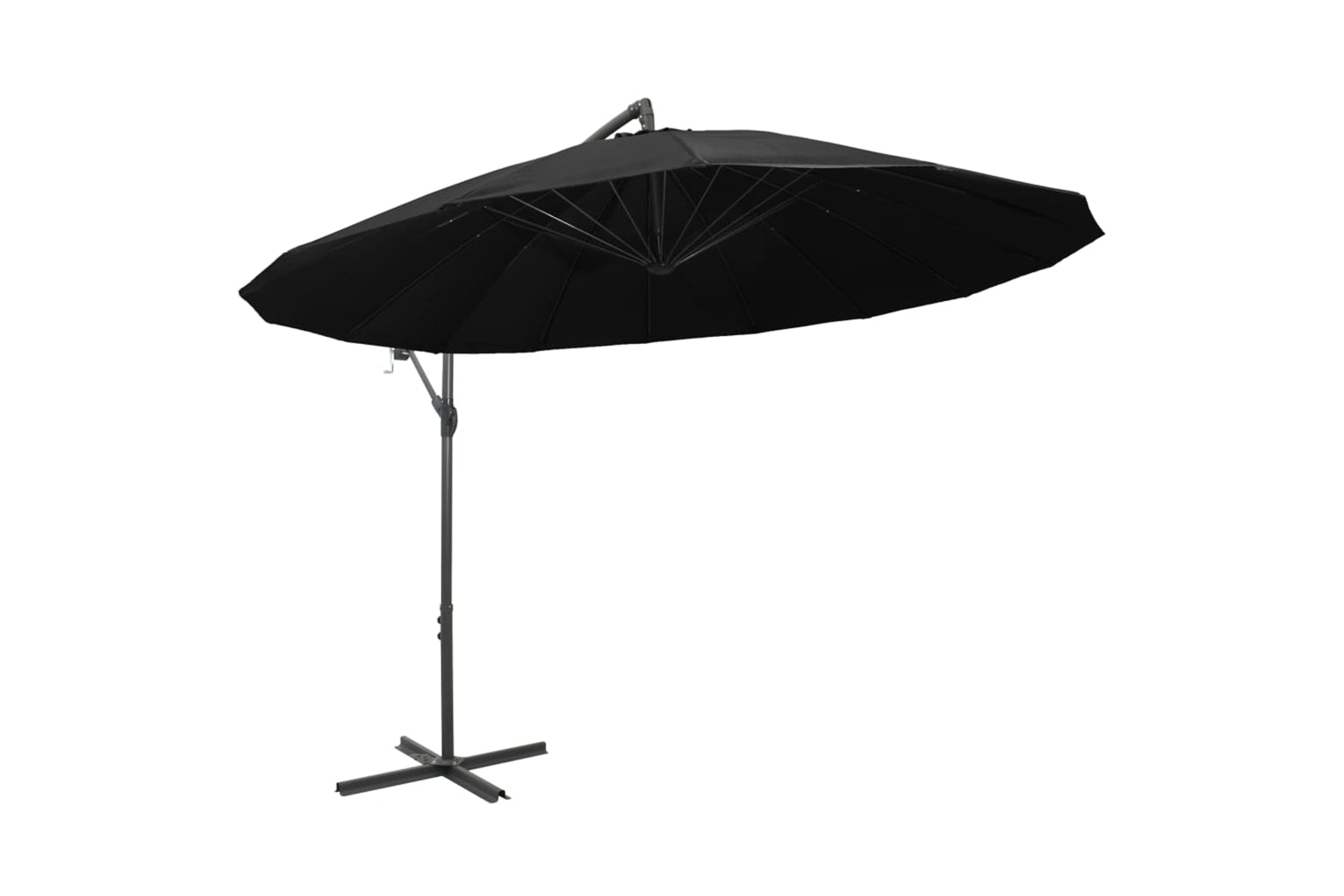 Vidaxl 47226 Hanging Parasol Black 3 M Aluminium Pole-2