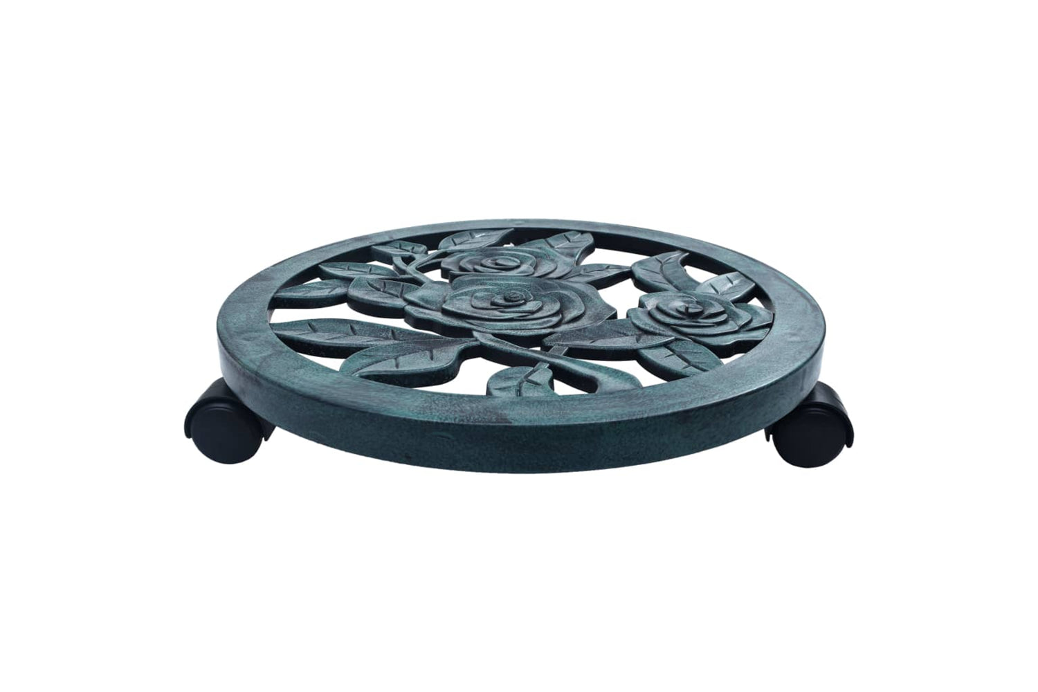vidaXL 48228 Plant Trolleys 6 Pcs Green 38cm Plastic-2