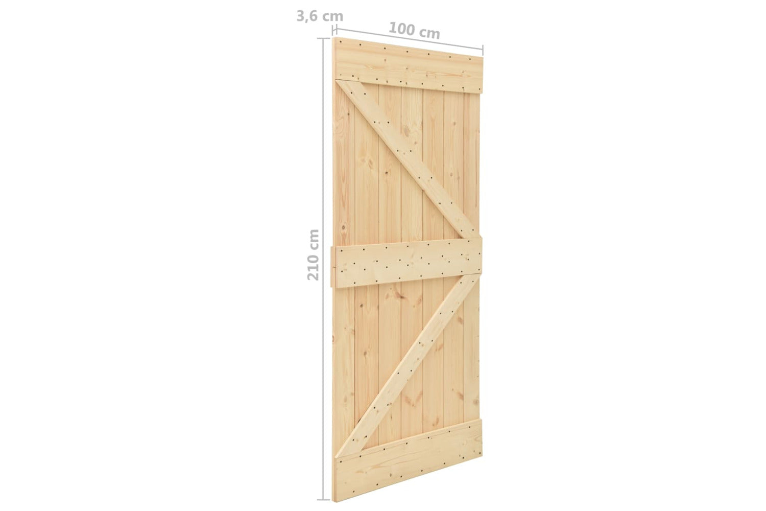 vidaXL 289109 Door 100x210cm Solid Pine Wood-6