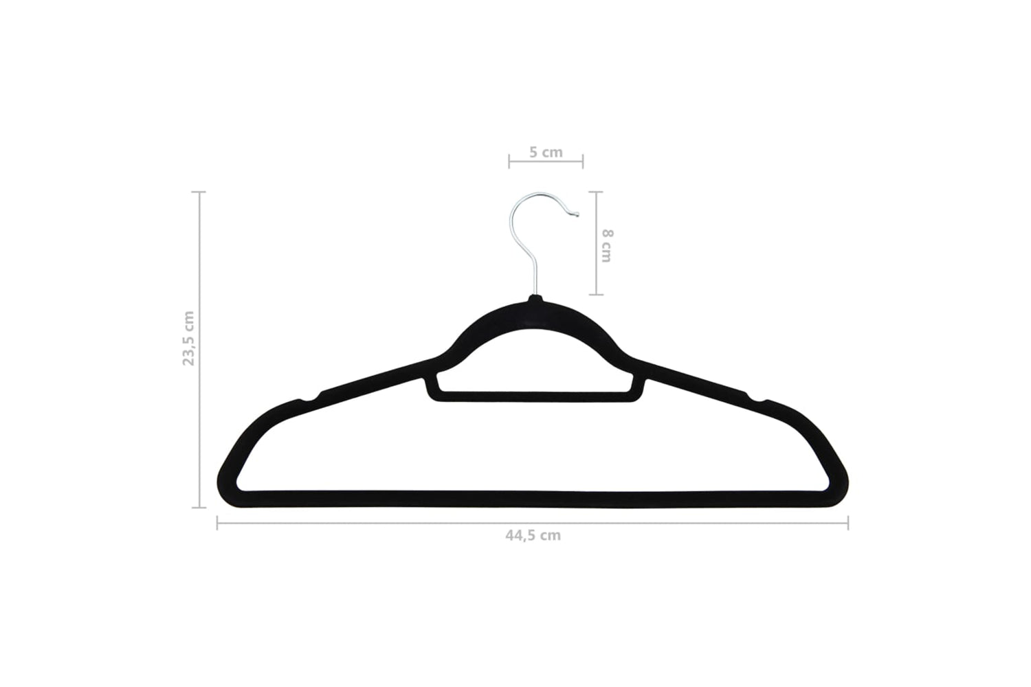 Vidaxl 289920 20 Pcs Clothes Hanger Set Anti-slip Black Velvet-7