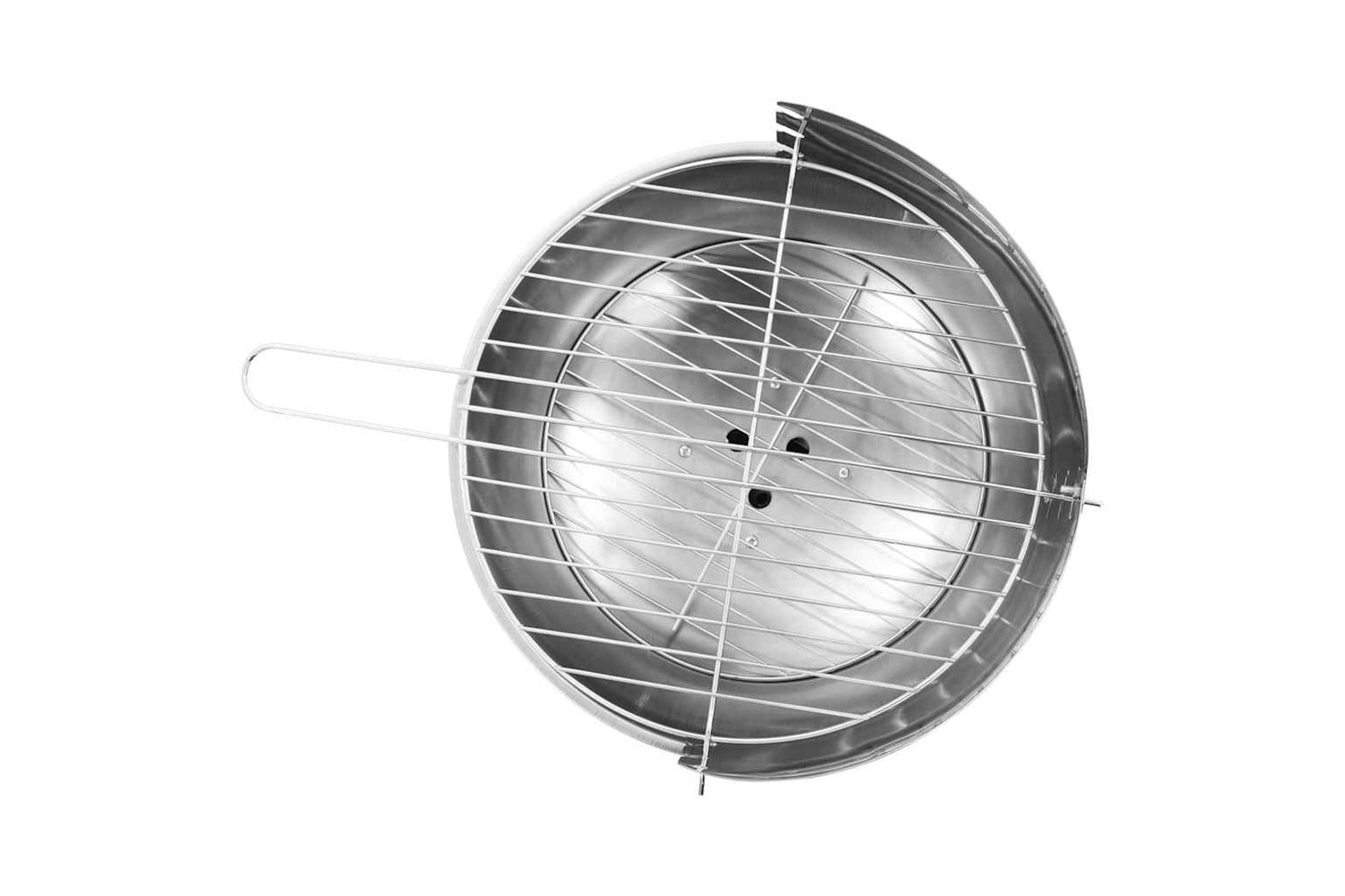 Vidaxl Pedestal Charcoal Bbq Grill Stainless Steel-5
