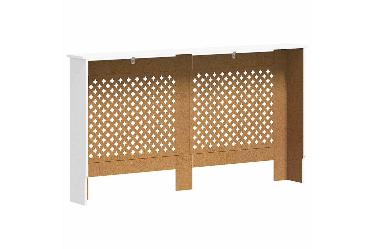 vidaXL Radiator Cover White 152x19x81.5cm Mdf-5