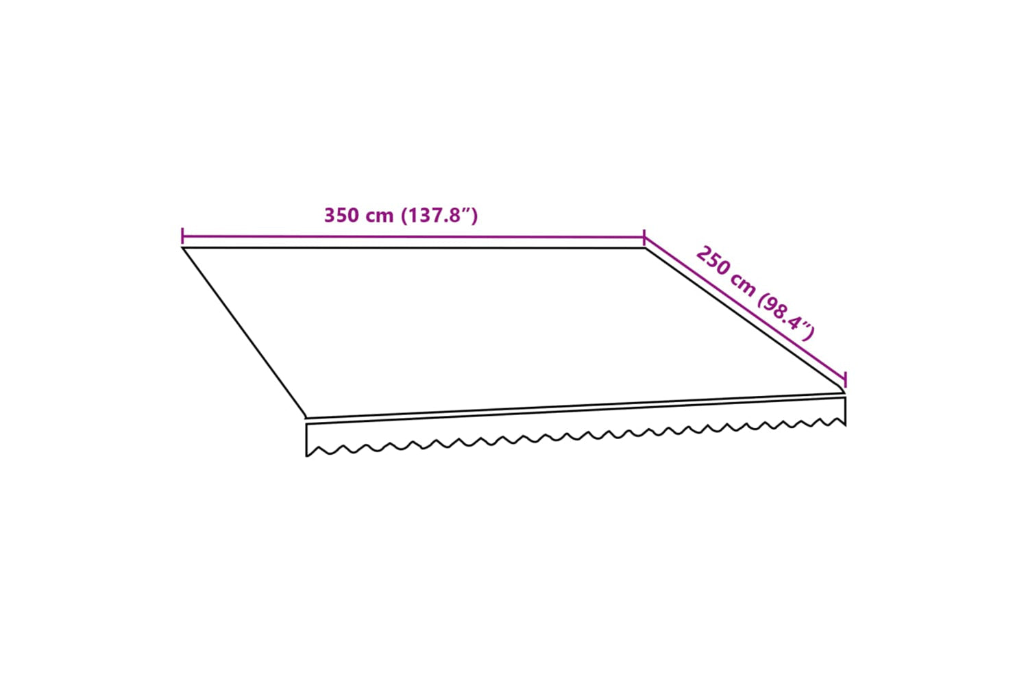 vidaXL Awning Top Sunshade Canvas Orange And Brown 350x250cm-5