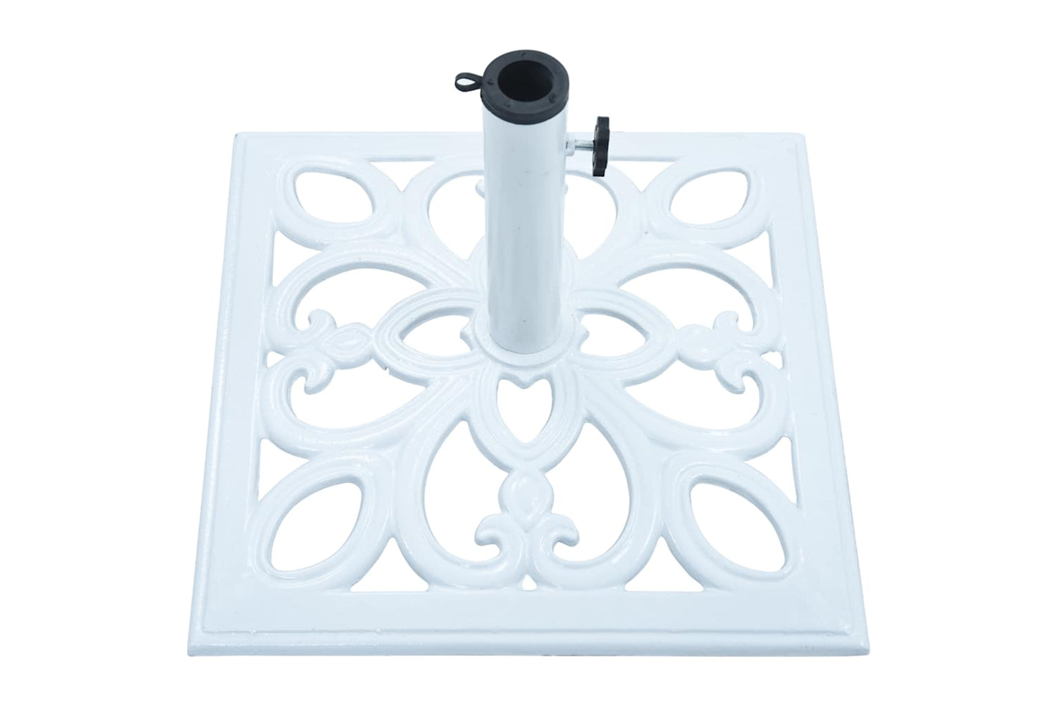 vidaXL 47867 Umbrella Base White 12 Kg 49cm Cast Iron-5