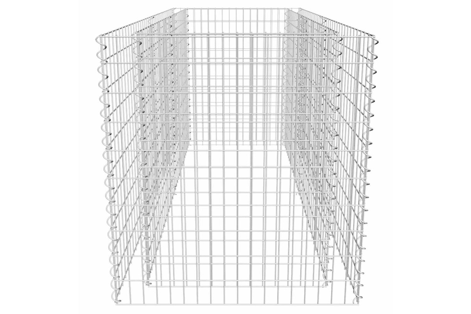 vidaXL 142366 Gabion Raised Bed Steel 180x90x100cm Silver-4