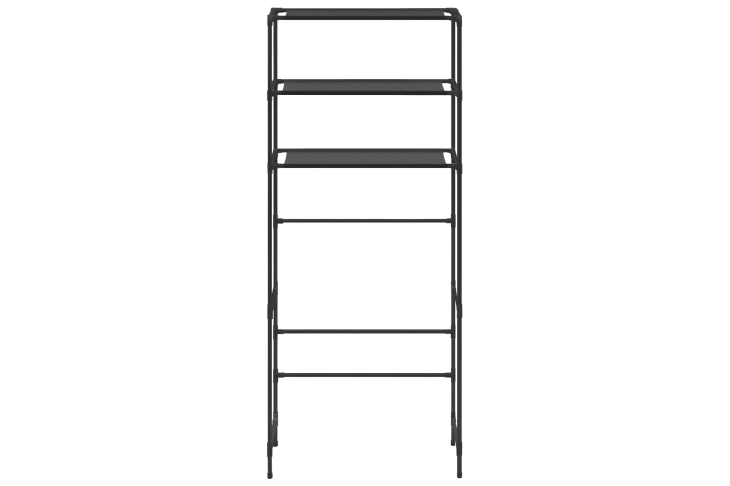 vidaXL 288330 3-tier Storage Rack Over Laundry Machine Black 69x28x169cm-2